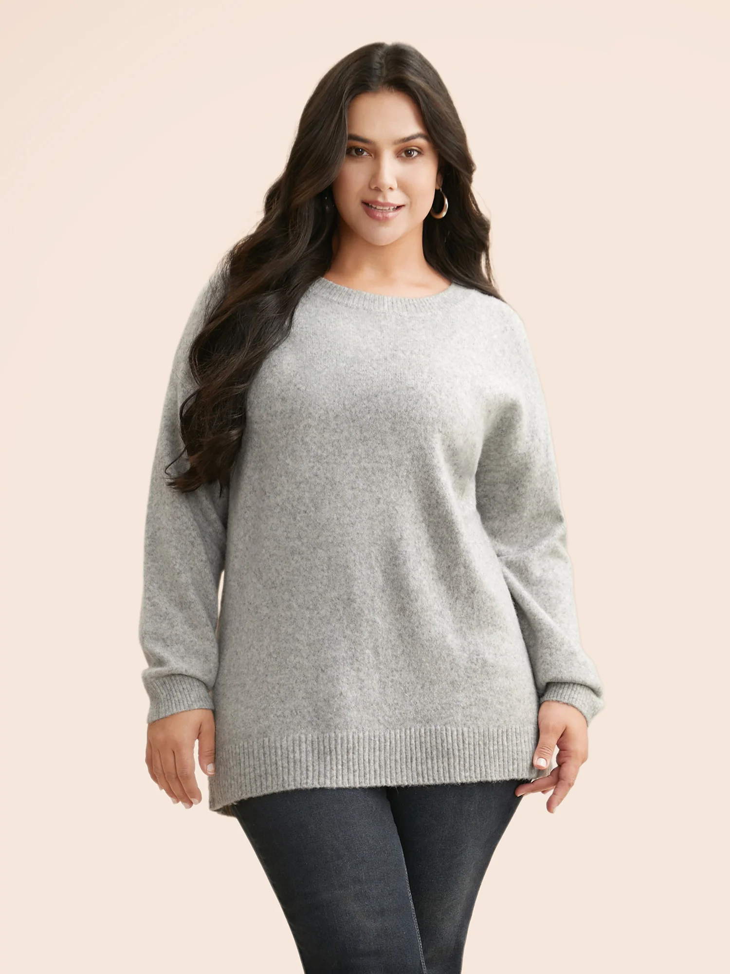 Airy Cozy Drop Shoulder Wool Pullover - Image 7