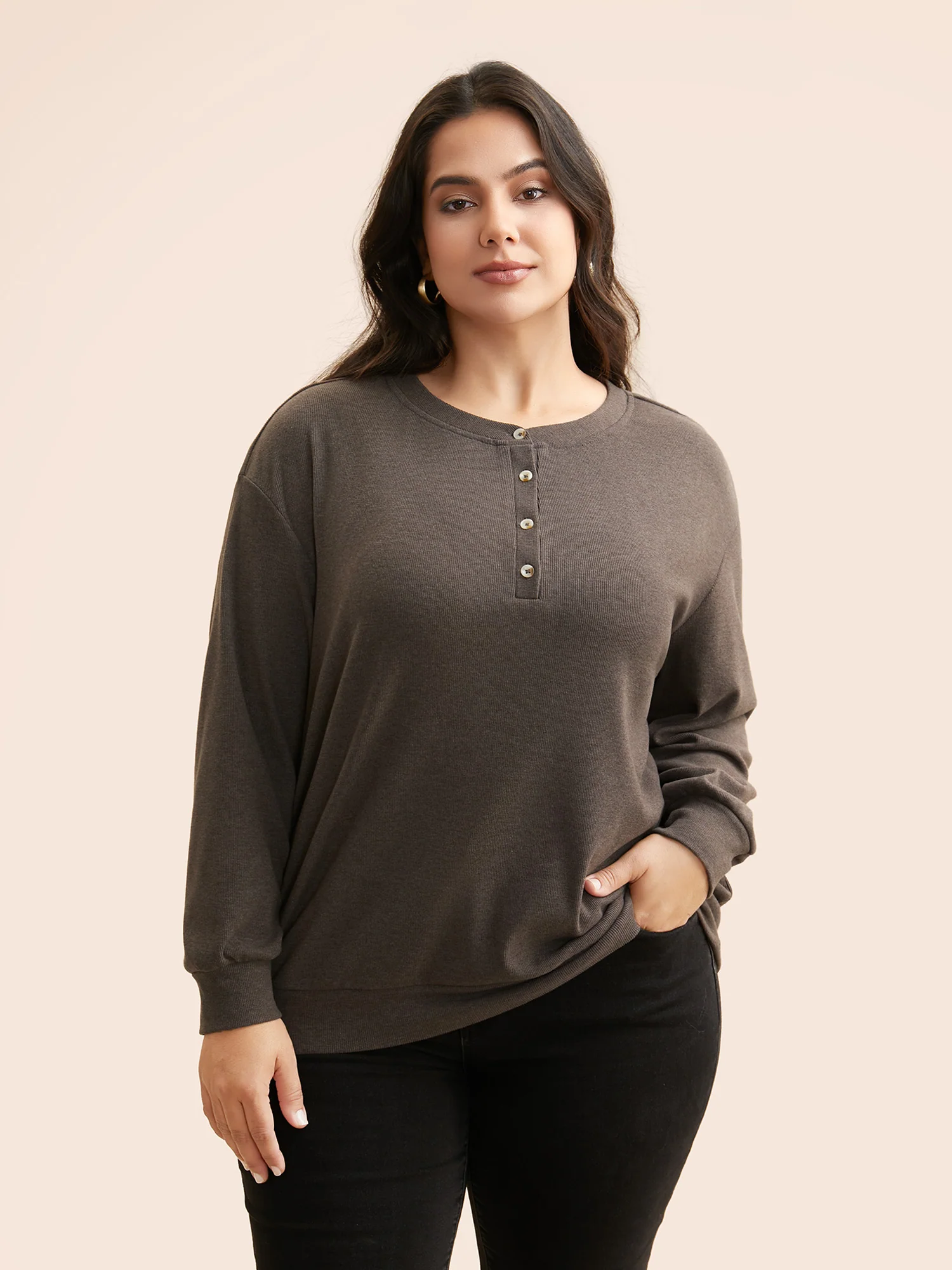 Airy Cozy Drop Shoulder T-shirt - Image 3