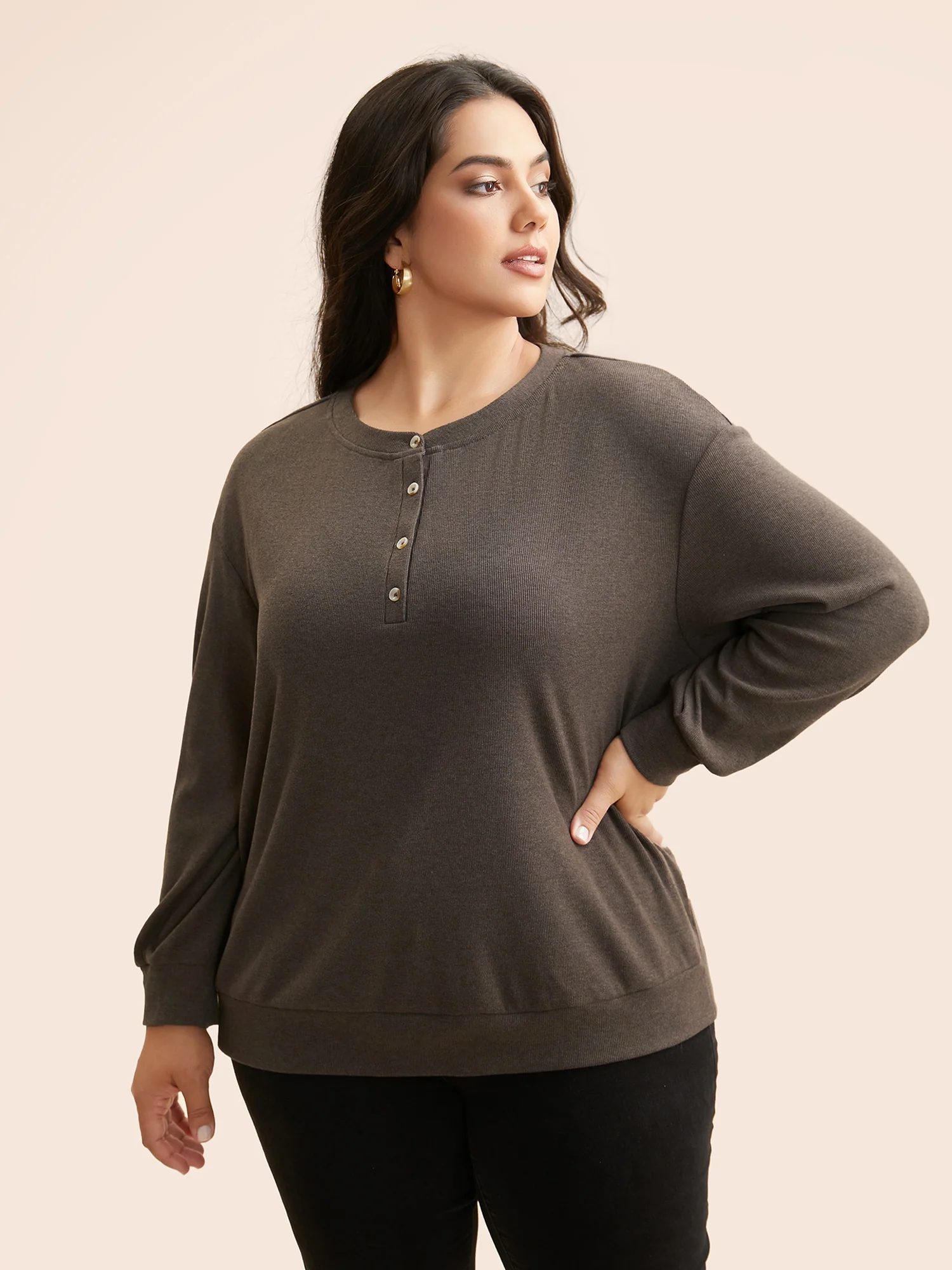 Airy Cozy Drop Shoulder T-shirt - Image 4