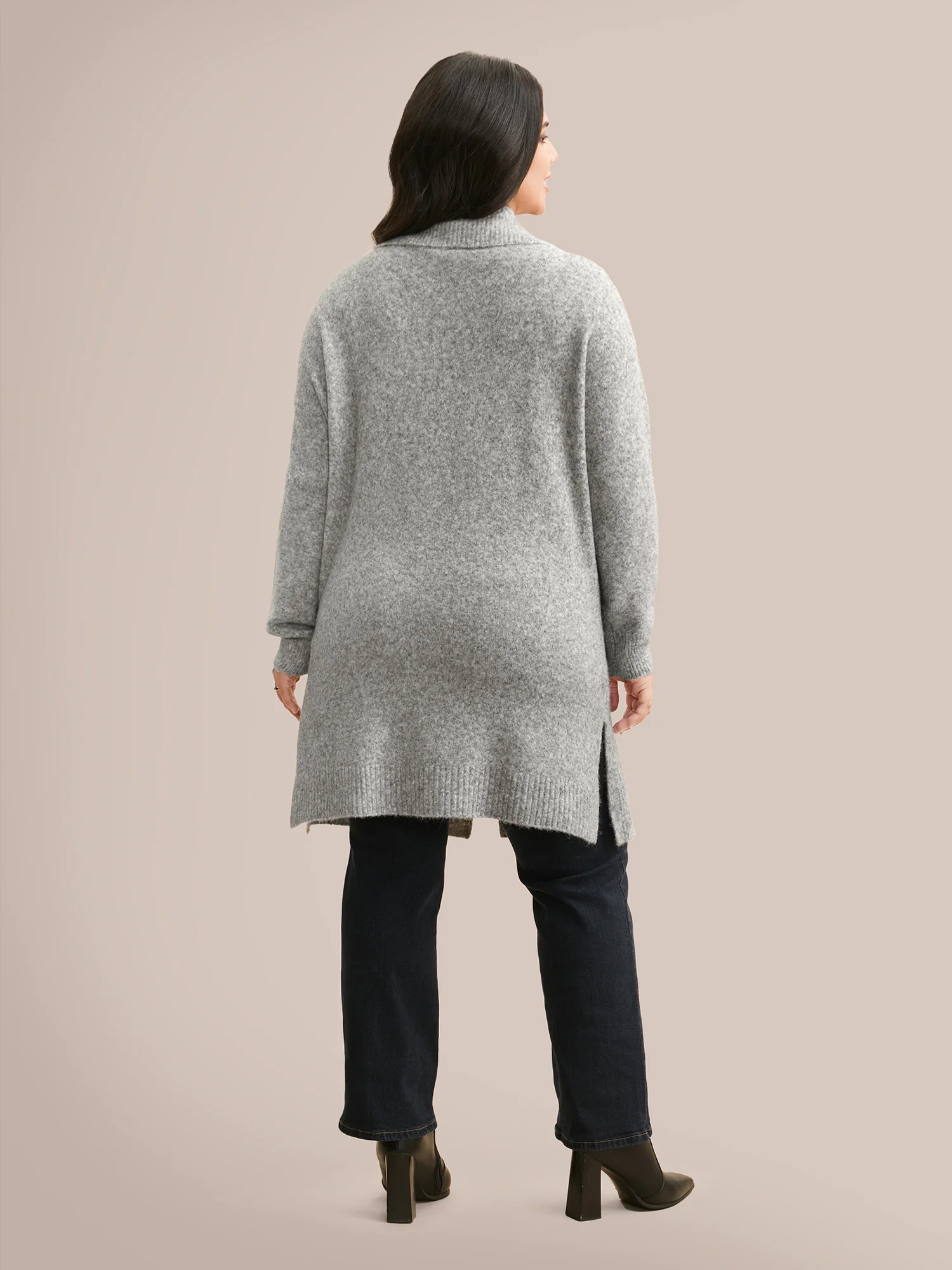 Airy Cozy Lapel Collar Pocket Wool Cardigan - Image 5