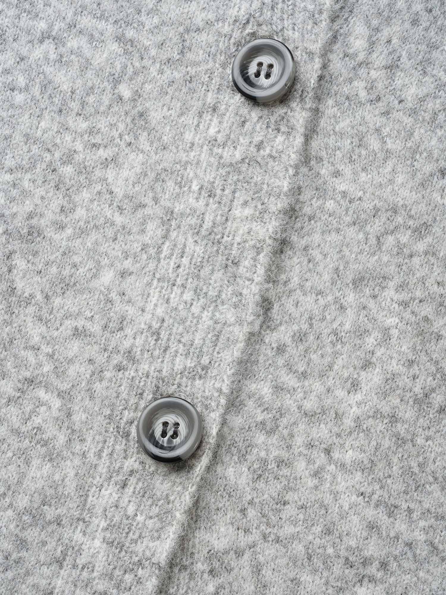 Airy Cozy Lapel Collar Pocket Wool Cardigan - Image 6