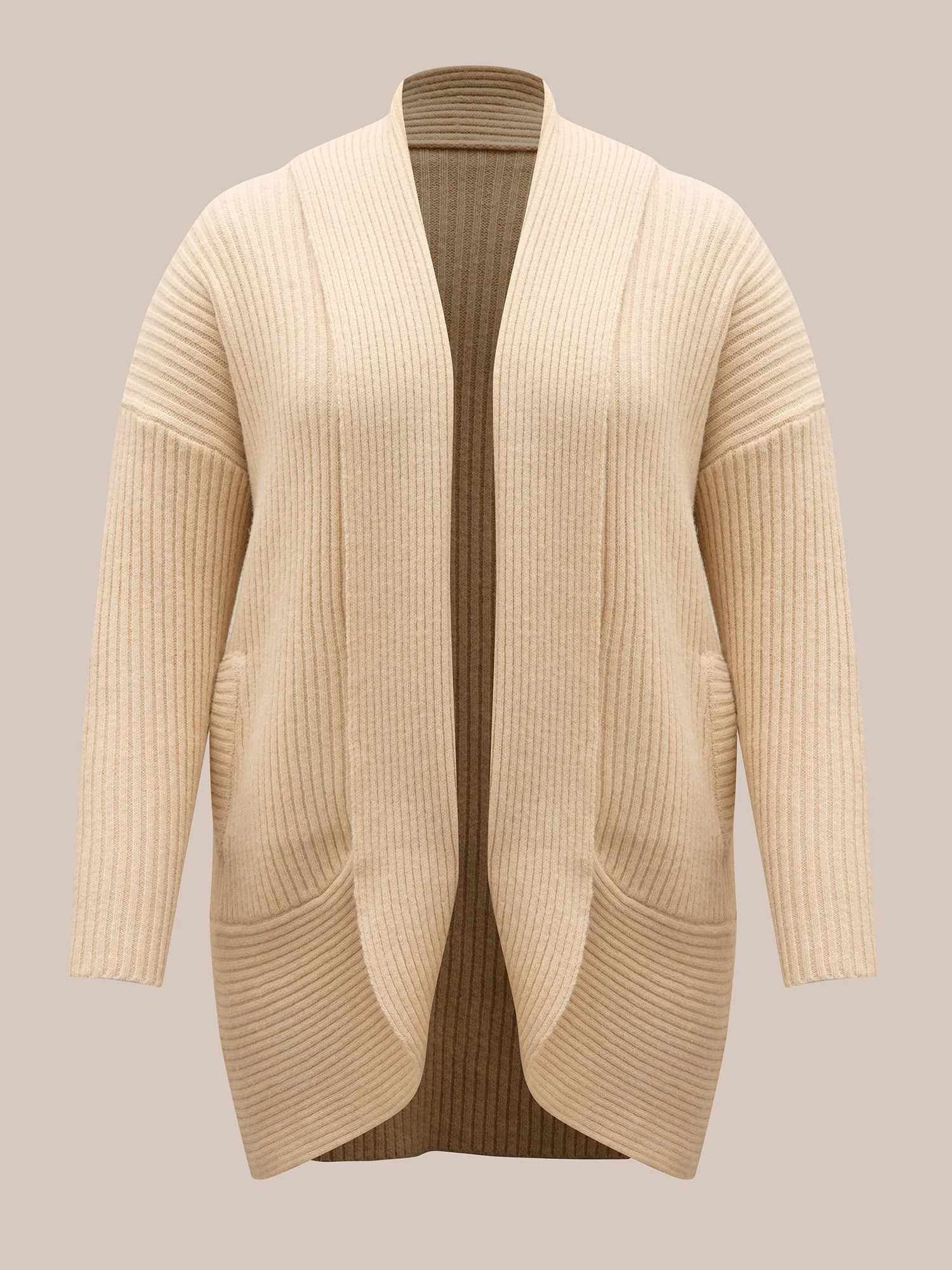 Airy Cozy Shawl Collar Open Cardigan - Image 9