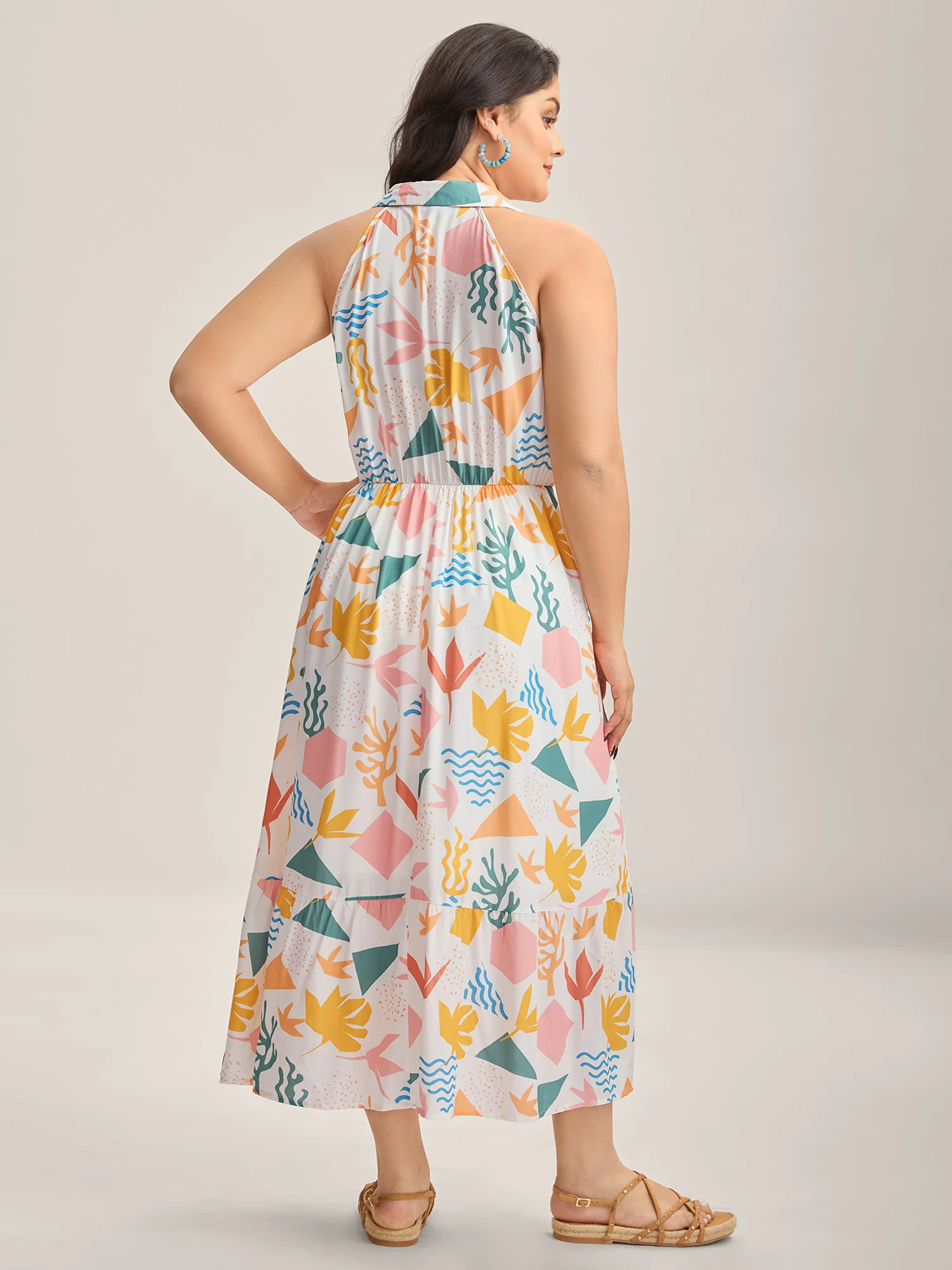 All About Sea Stretchy Waist Midi Dress - Image 4