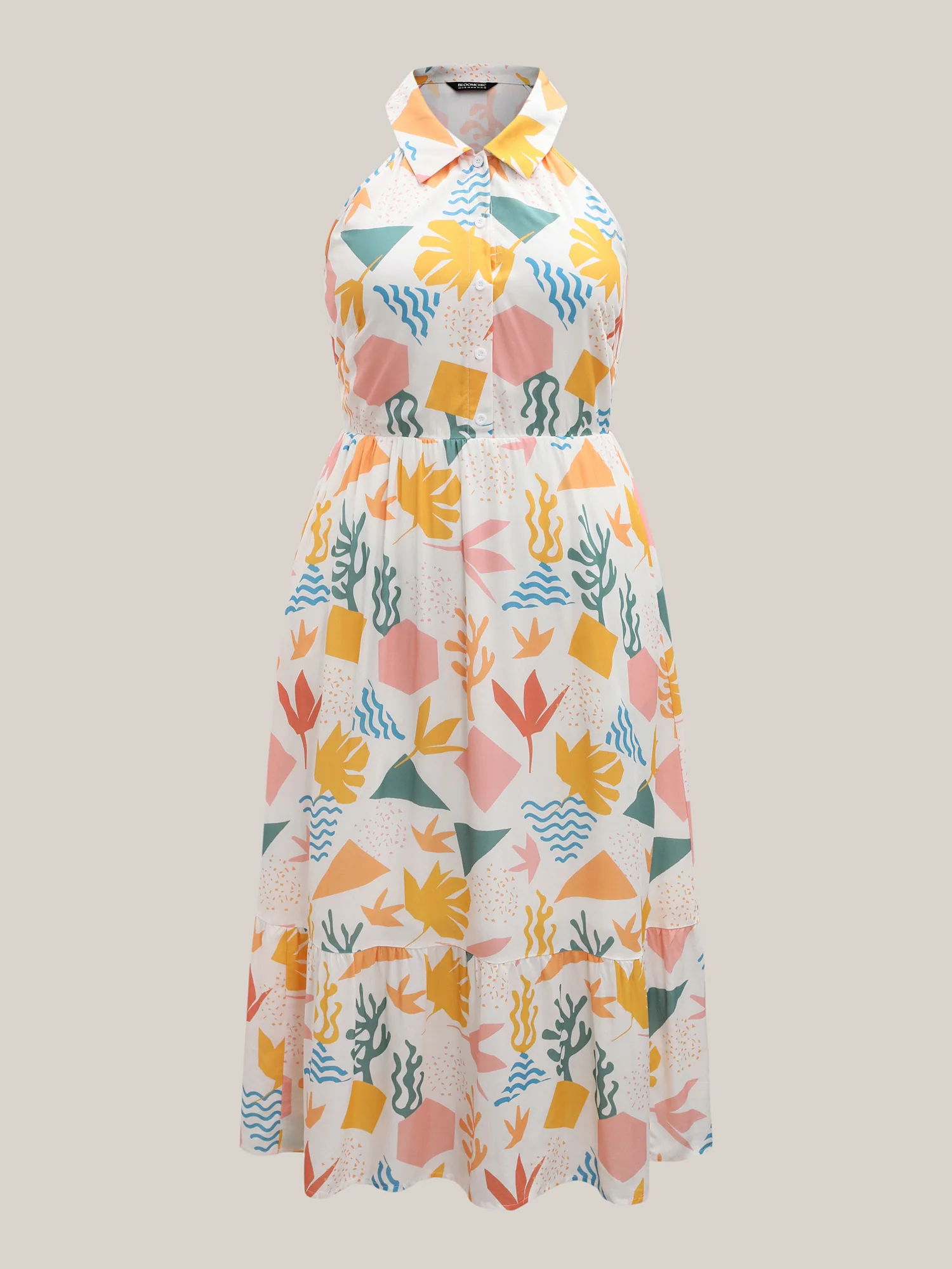 All About Sea Stretchy Waist Midi Dress - Image 7