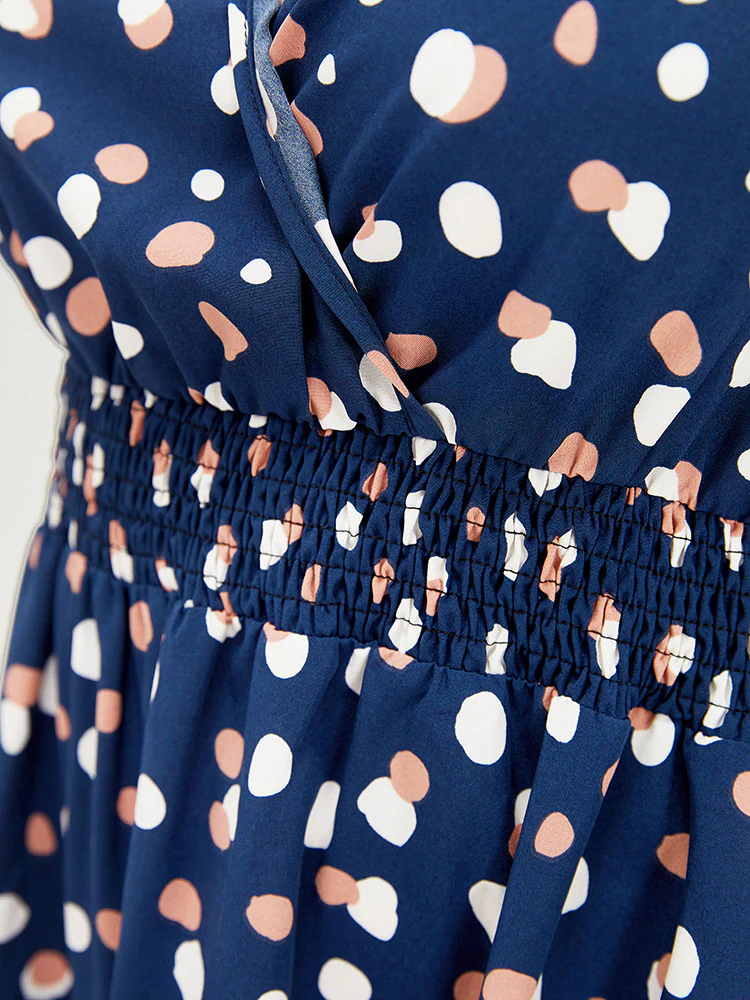 Allover Print Pocket Wrap Flutter Cap Sleeve Dress - Image 10