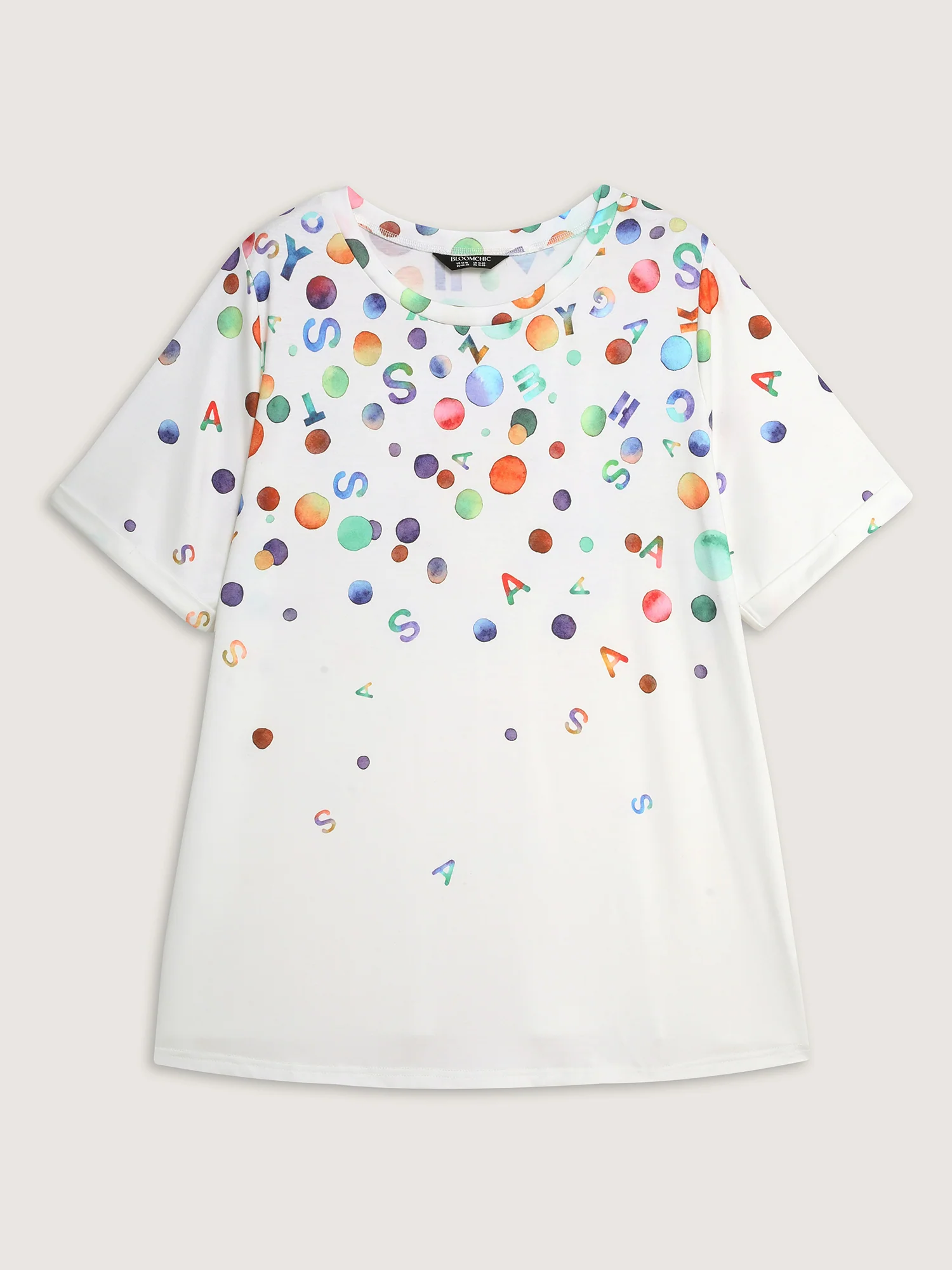 Alphabets Party Round Neck T-Shirt - Image 7