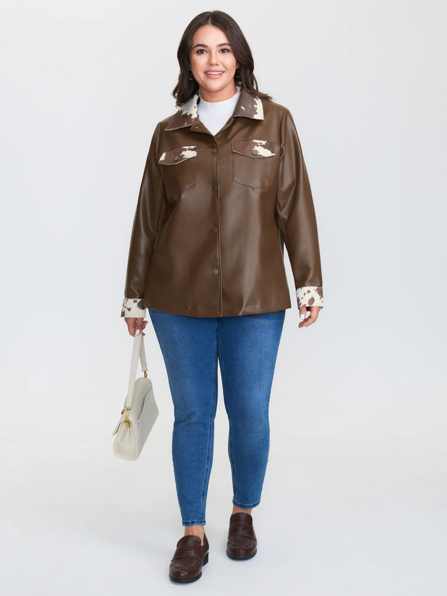 Animal Pattern Button-Down Jacket - Image 4