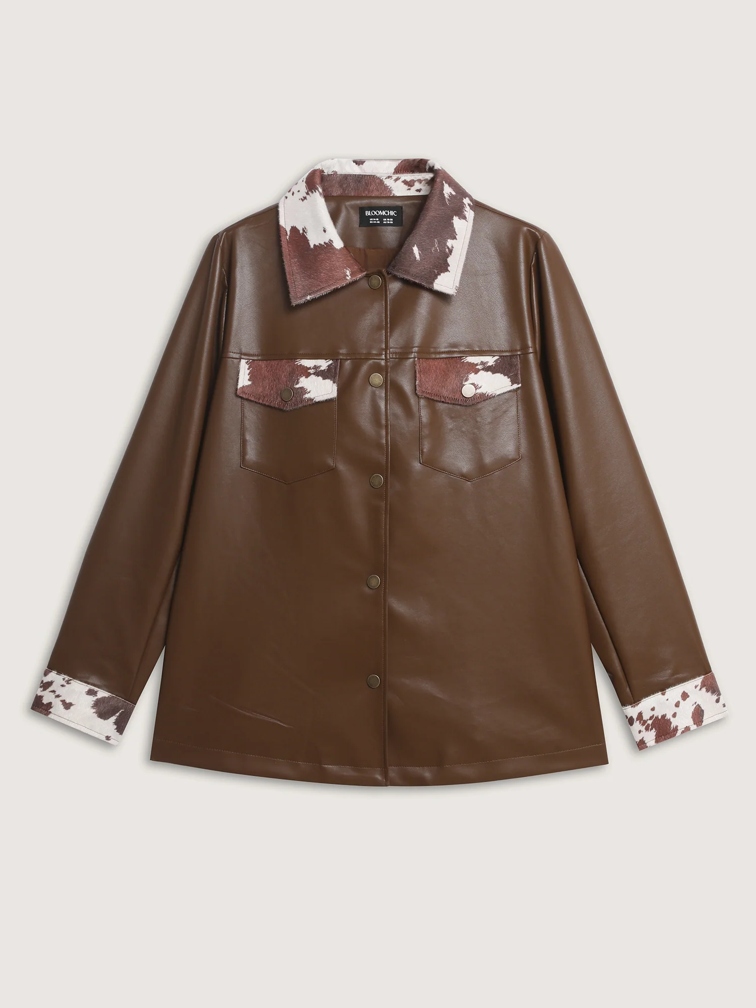 Animal Pattern Button-Down Jacket - Image 6