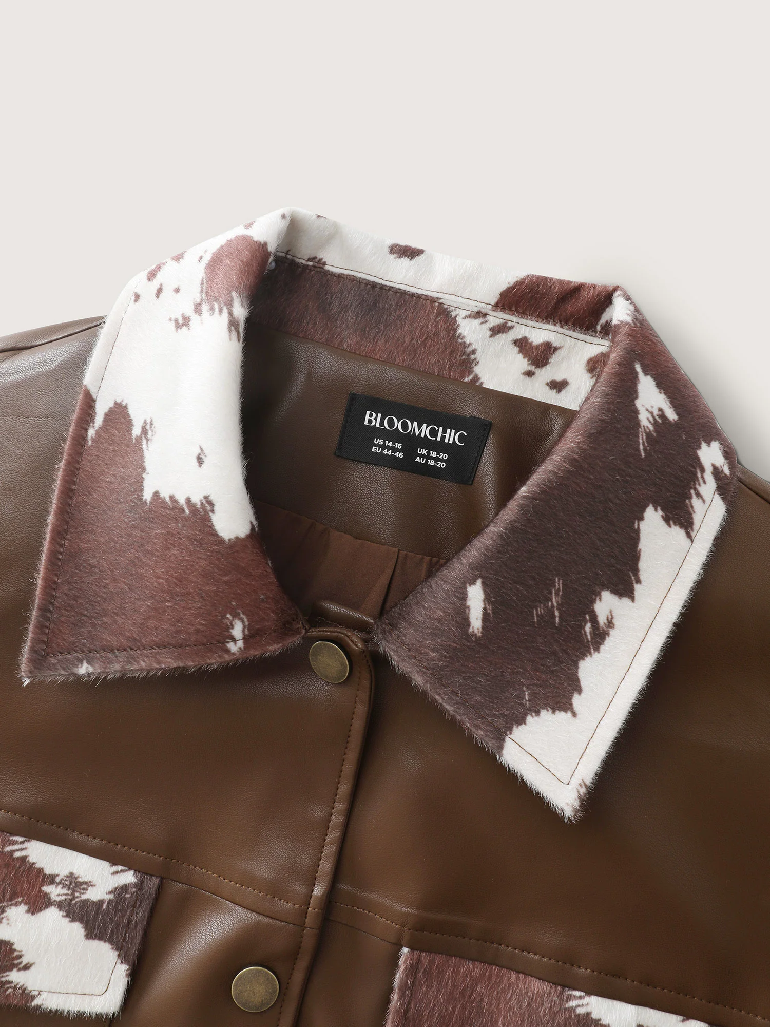 Animal Pattern Button-Down Jacket - Image 7