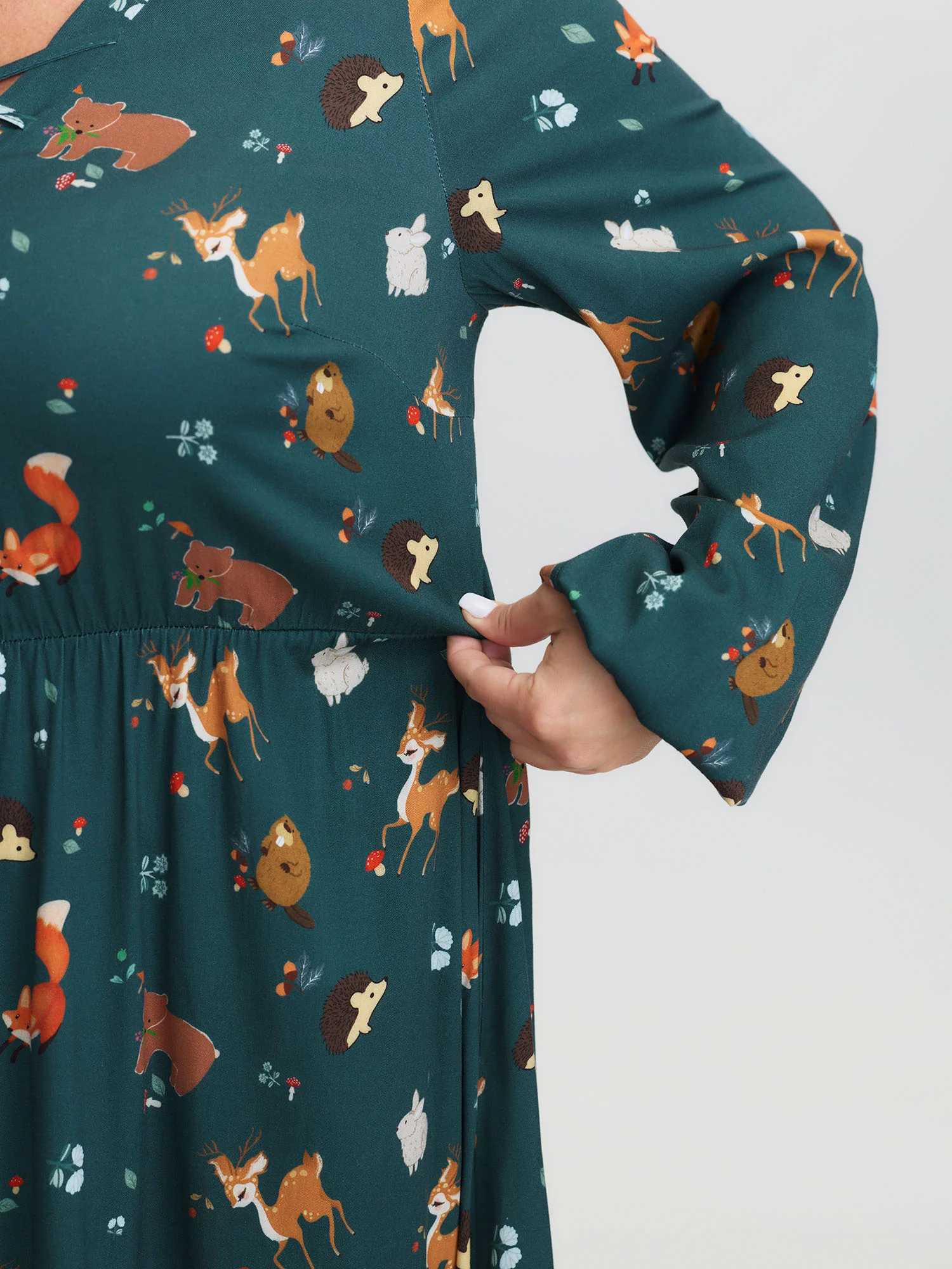 Animal Printed Cross-Tie Neckline Maxi Dress - Image 4