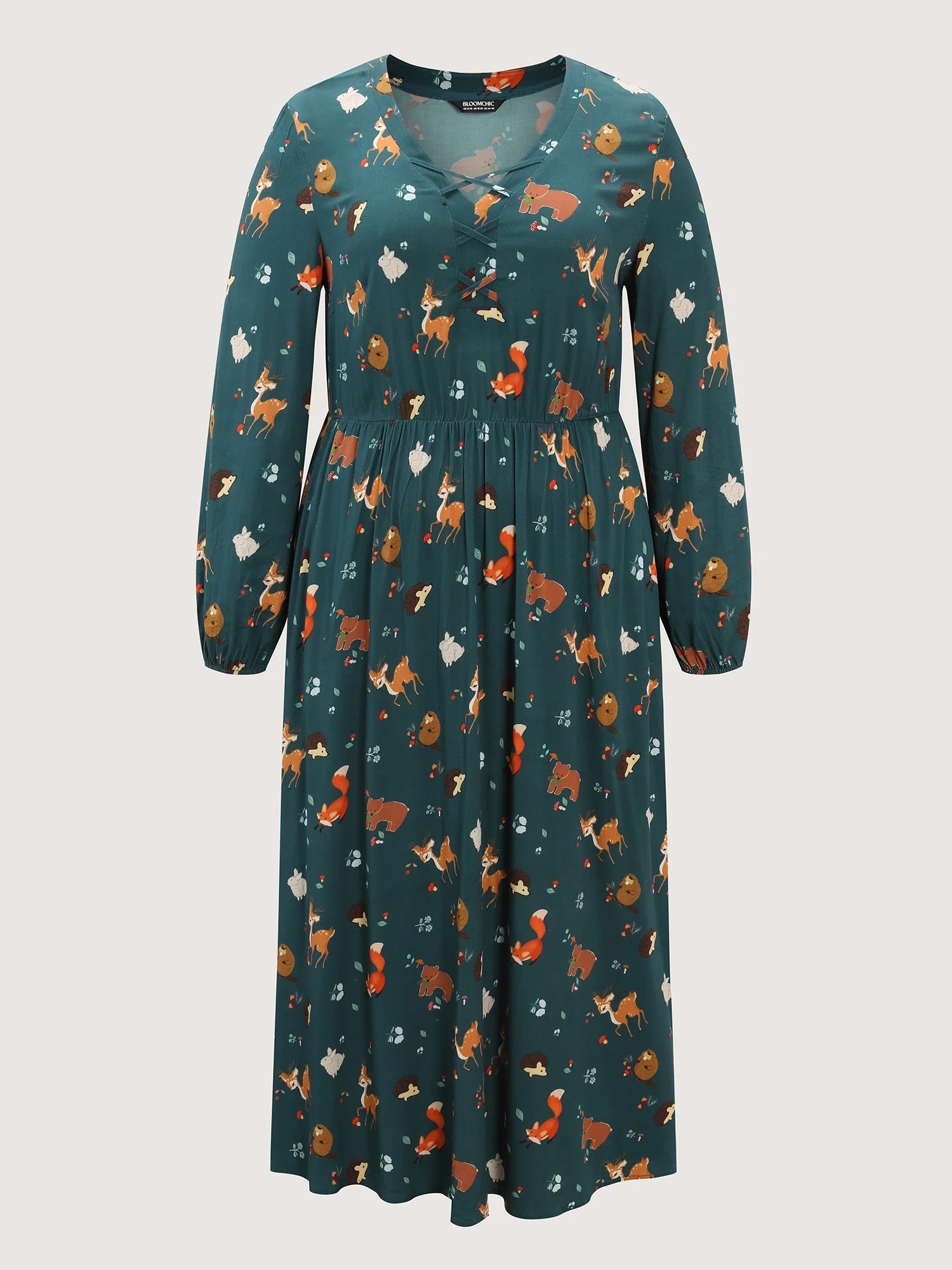 Animal Printed Cross-Tie Neckline Maxi Dress - Image 8