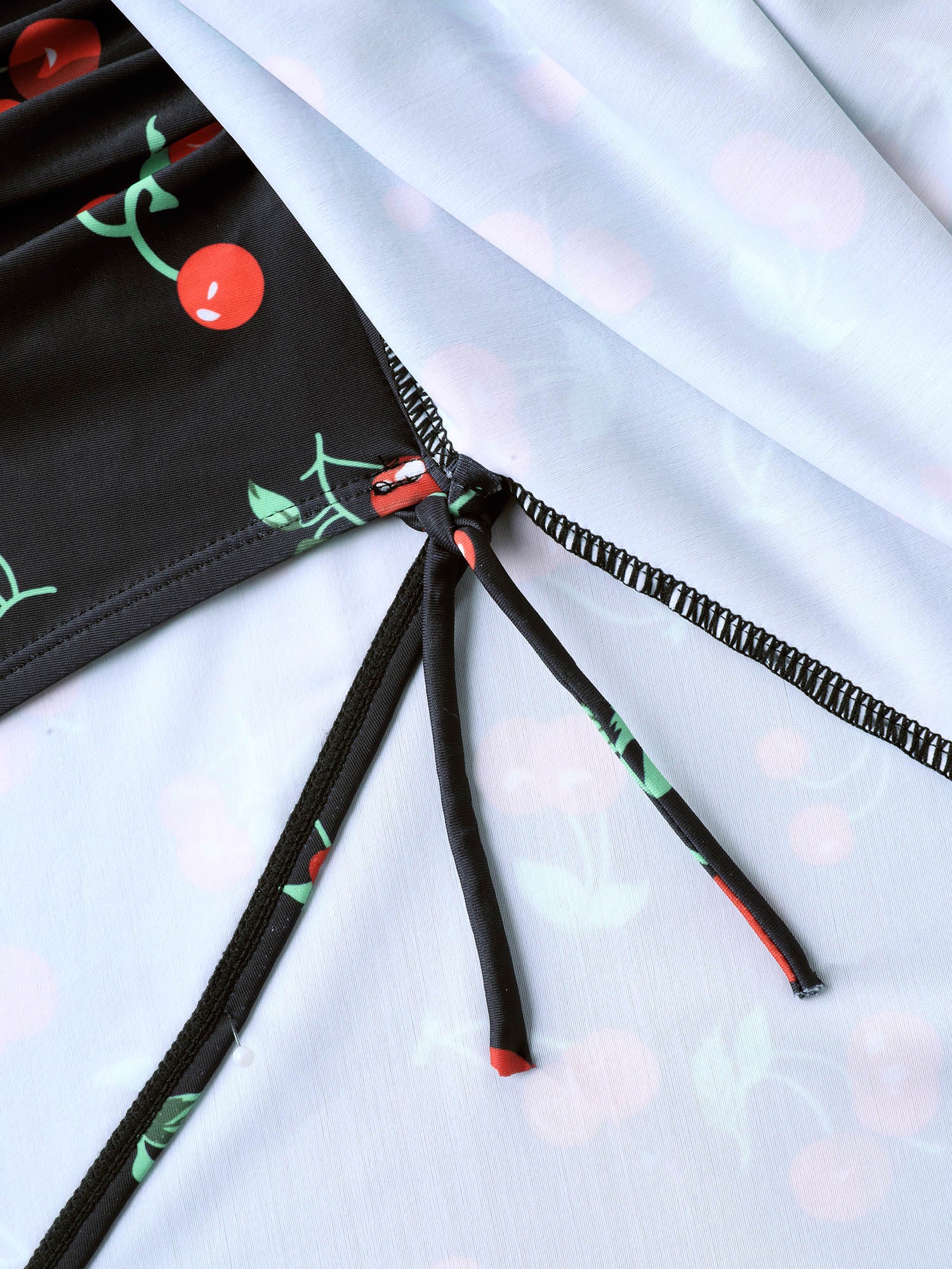 Anti-Float Tie Cherry Print Swim Dress - Image 7