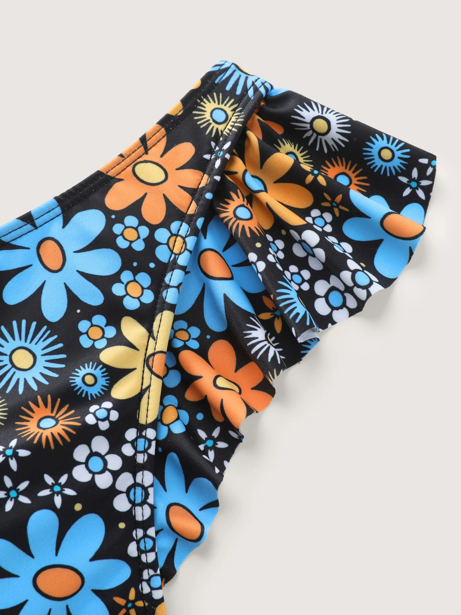 Anti-Float Tie Floral Pattern Swim Dress - Image 10