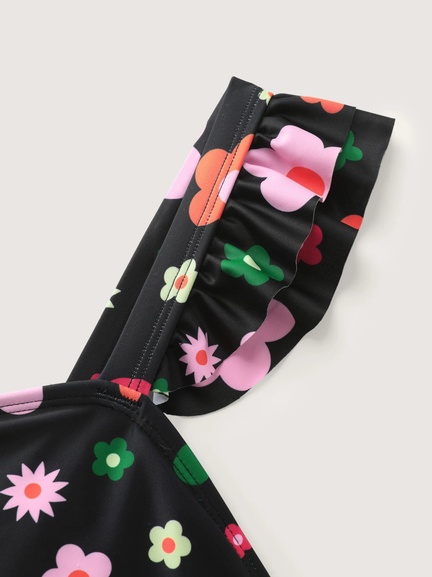 Anti-Float Tie Floral Pattern Swim Dress - Image 9