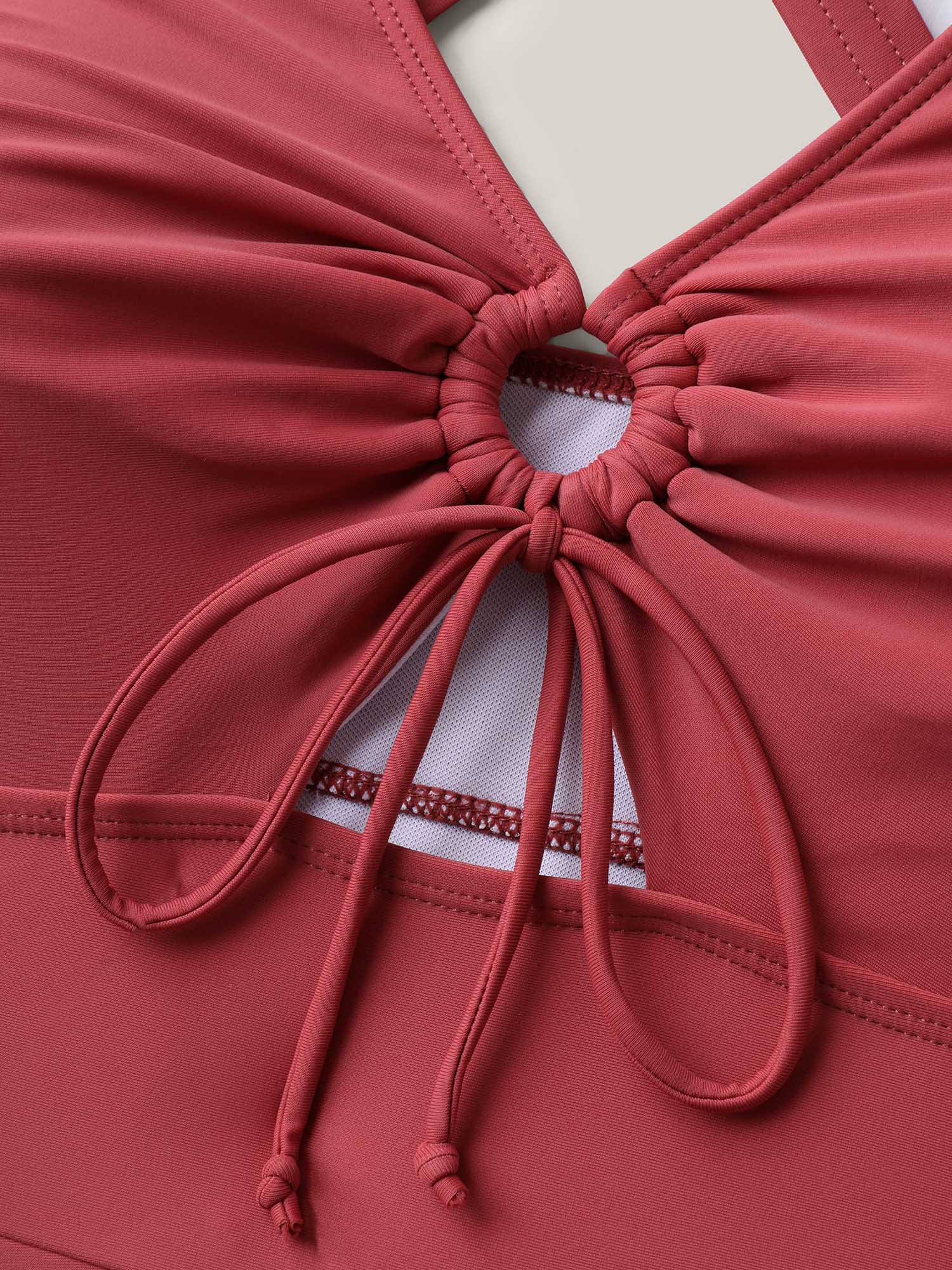 Anti-Float Tie Keyhole Swim Dress - Image 8