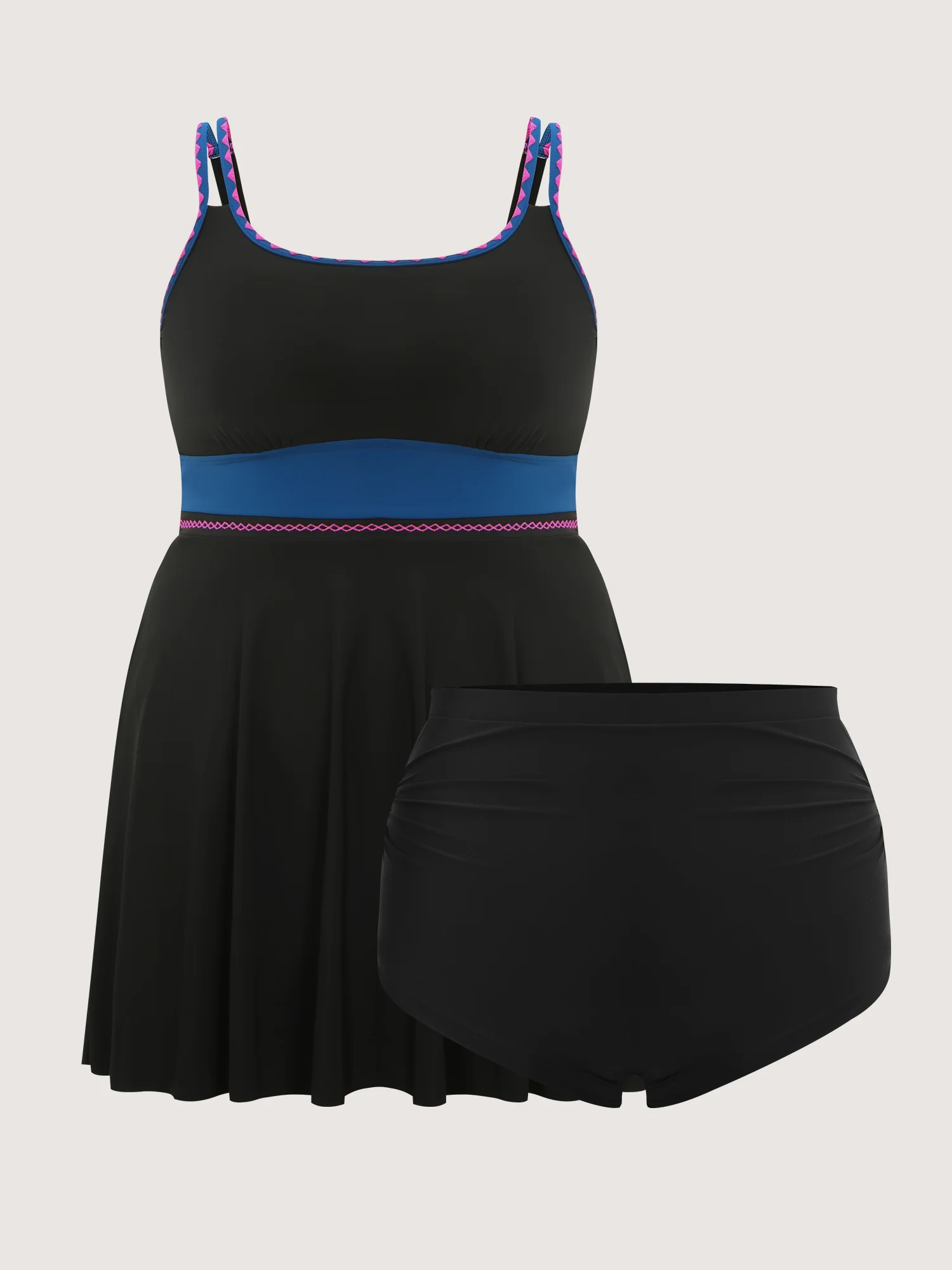Anti-Float Tie Lace Pockets Swim Dress - Image 6