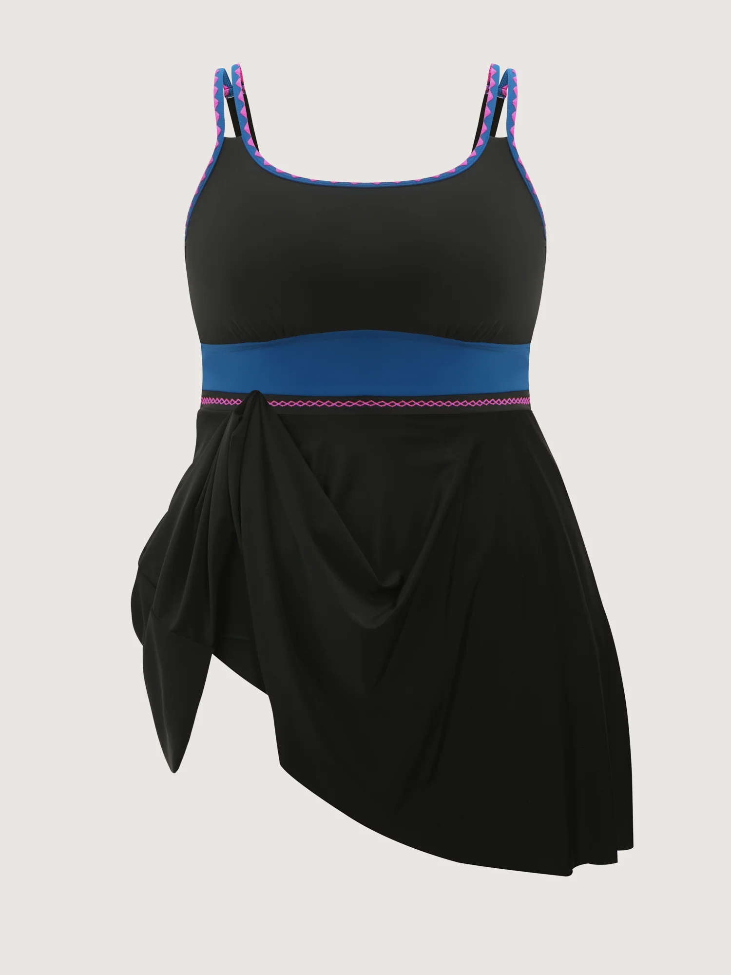 Anti-Float Tie Lace Pockets Swim Dress - Image 8