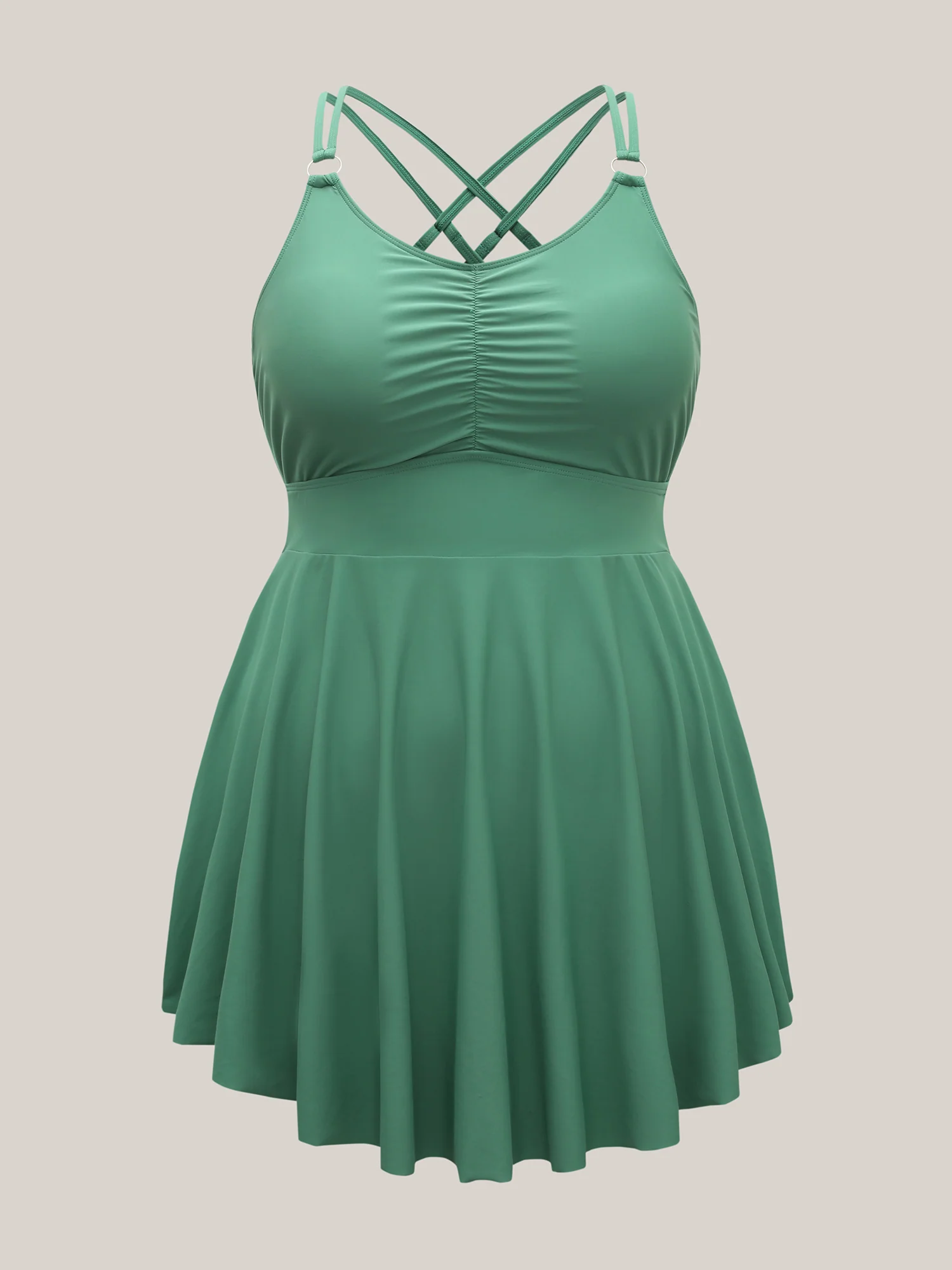 Anti Float Tie Metal Detail Swim Dress - Image 10