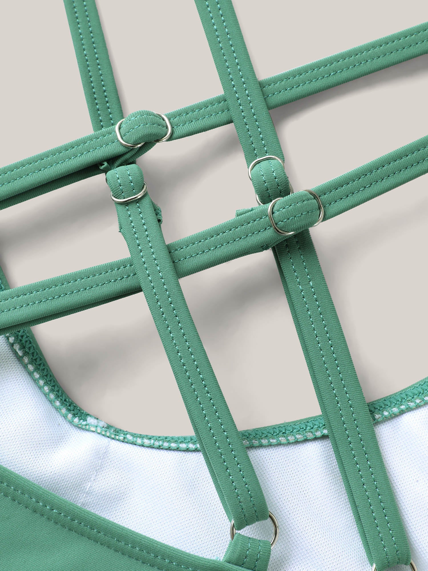 Anti Float Tie Metal Detail Swim Dress - Image 8