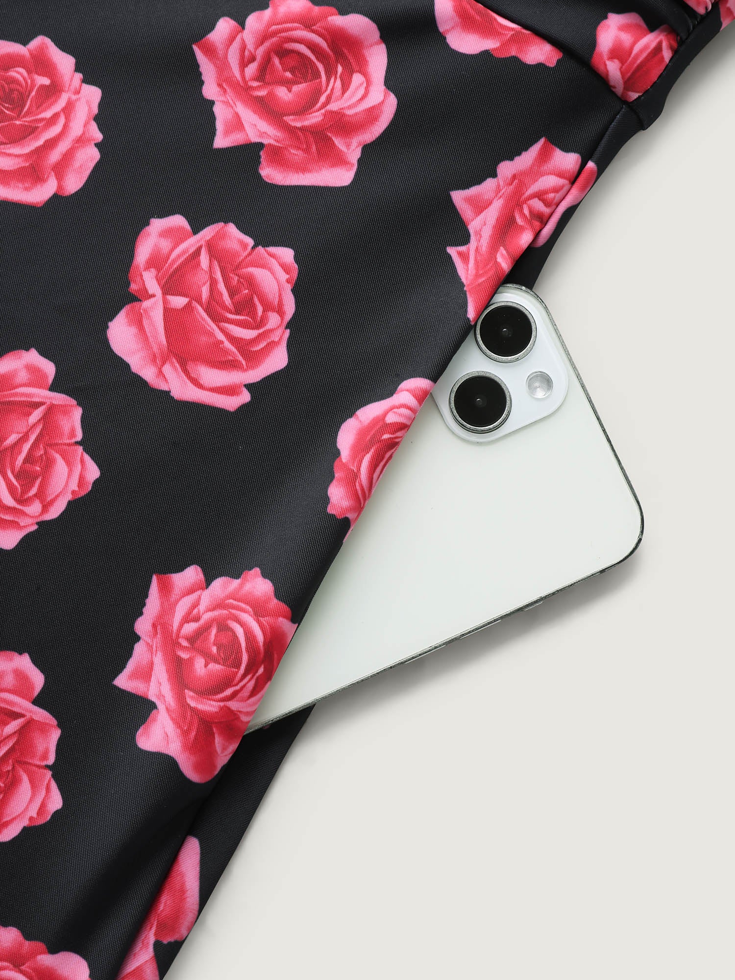 Anti-Float Tie Rosy Print Swim Dress - Image 5
