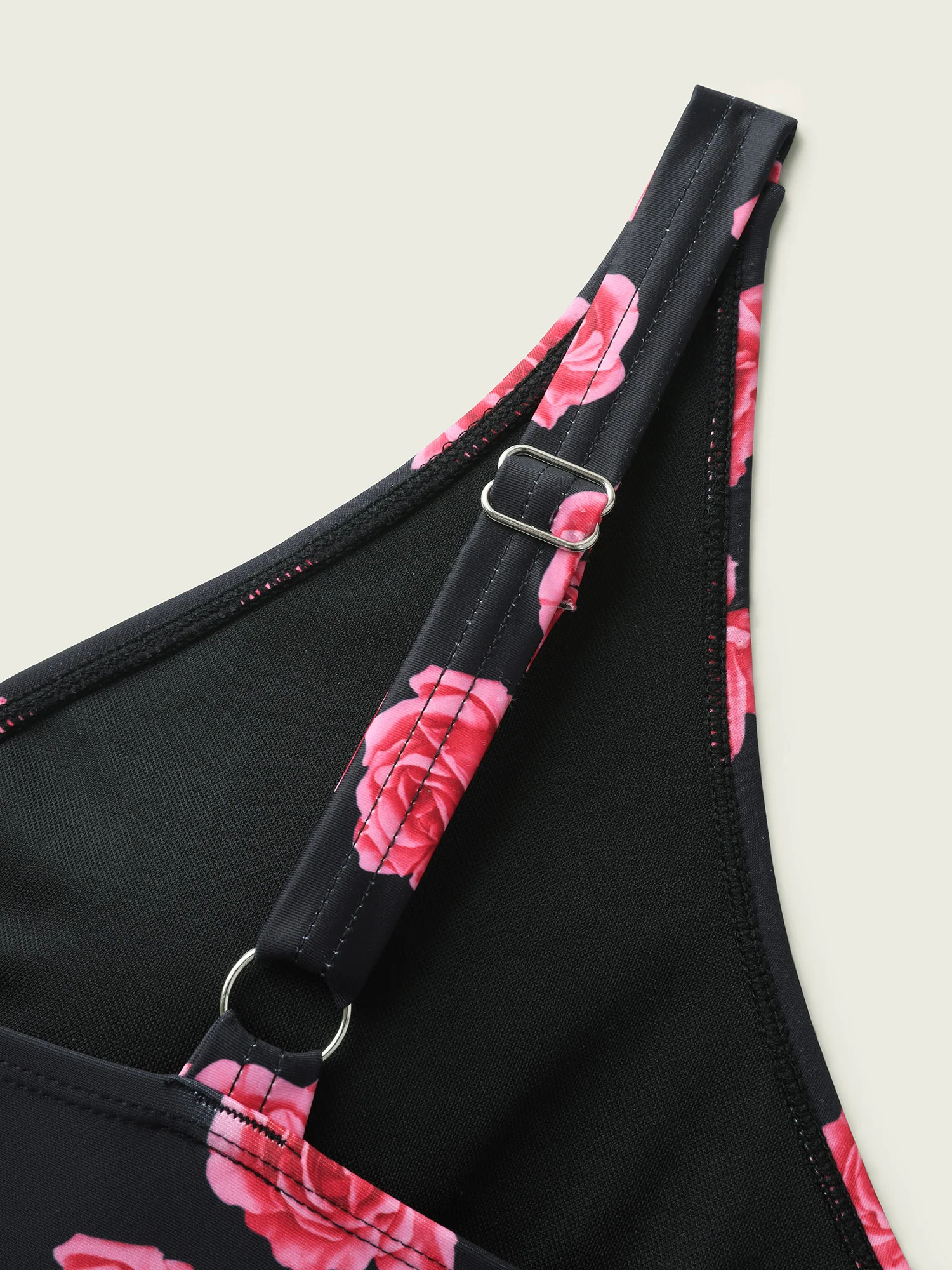 Anti-Float Tie Rosy Print Swim Dress - Image 7