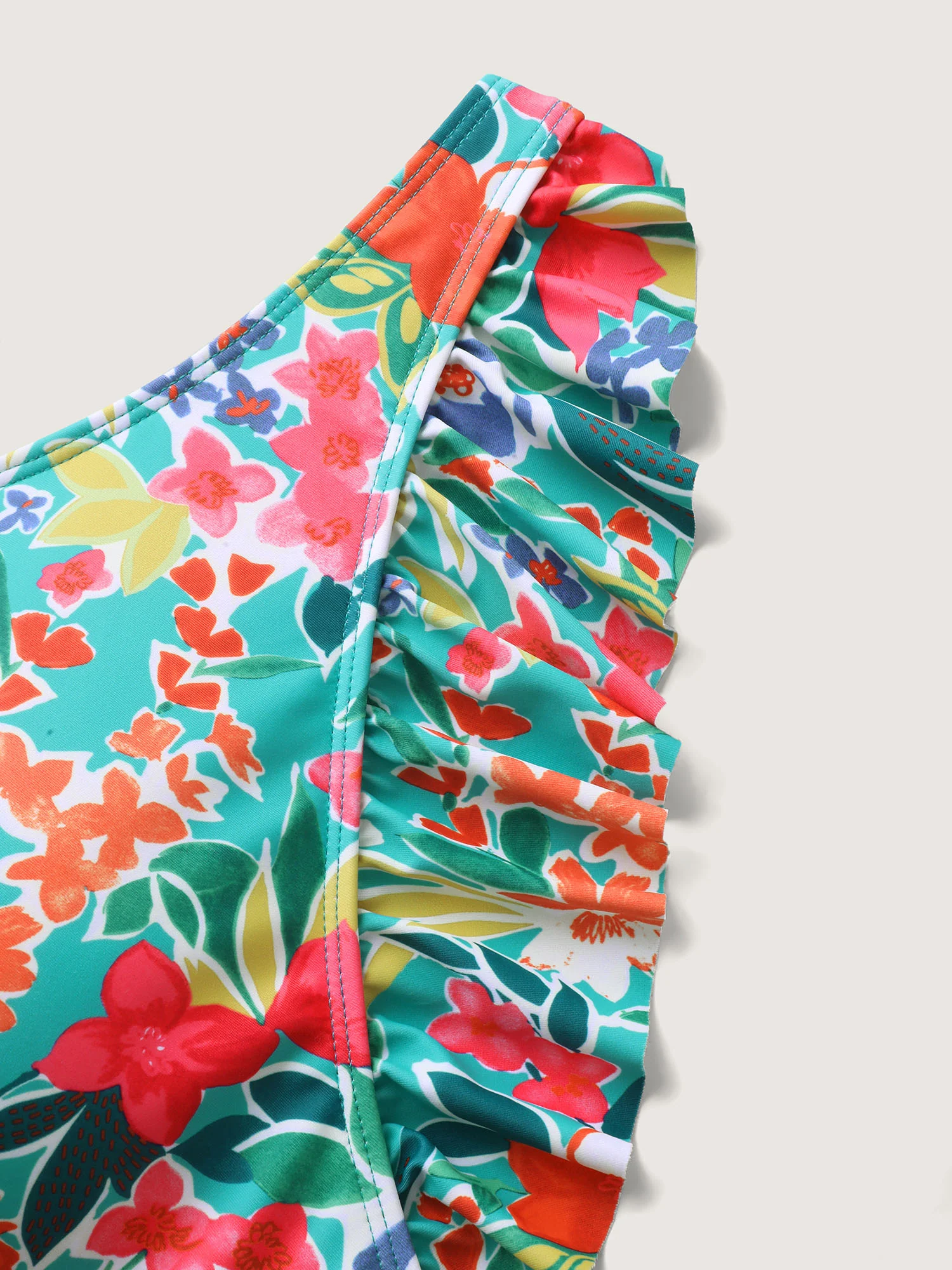 Anti-Float Tie Ruffled Floral Swim Dress - Image 6