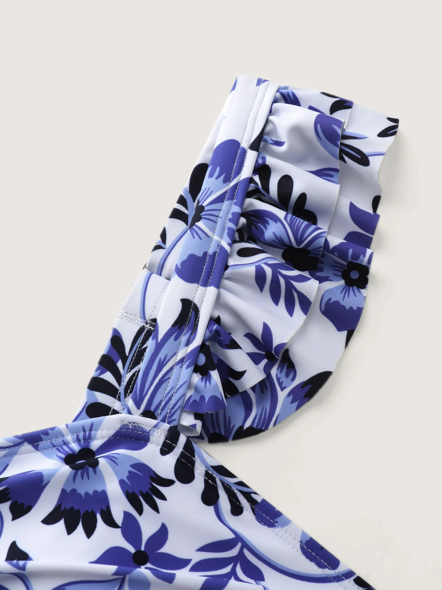 Anti-Float Tie Ruffled Pockets Swim Dress - Image 9