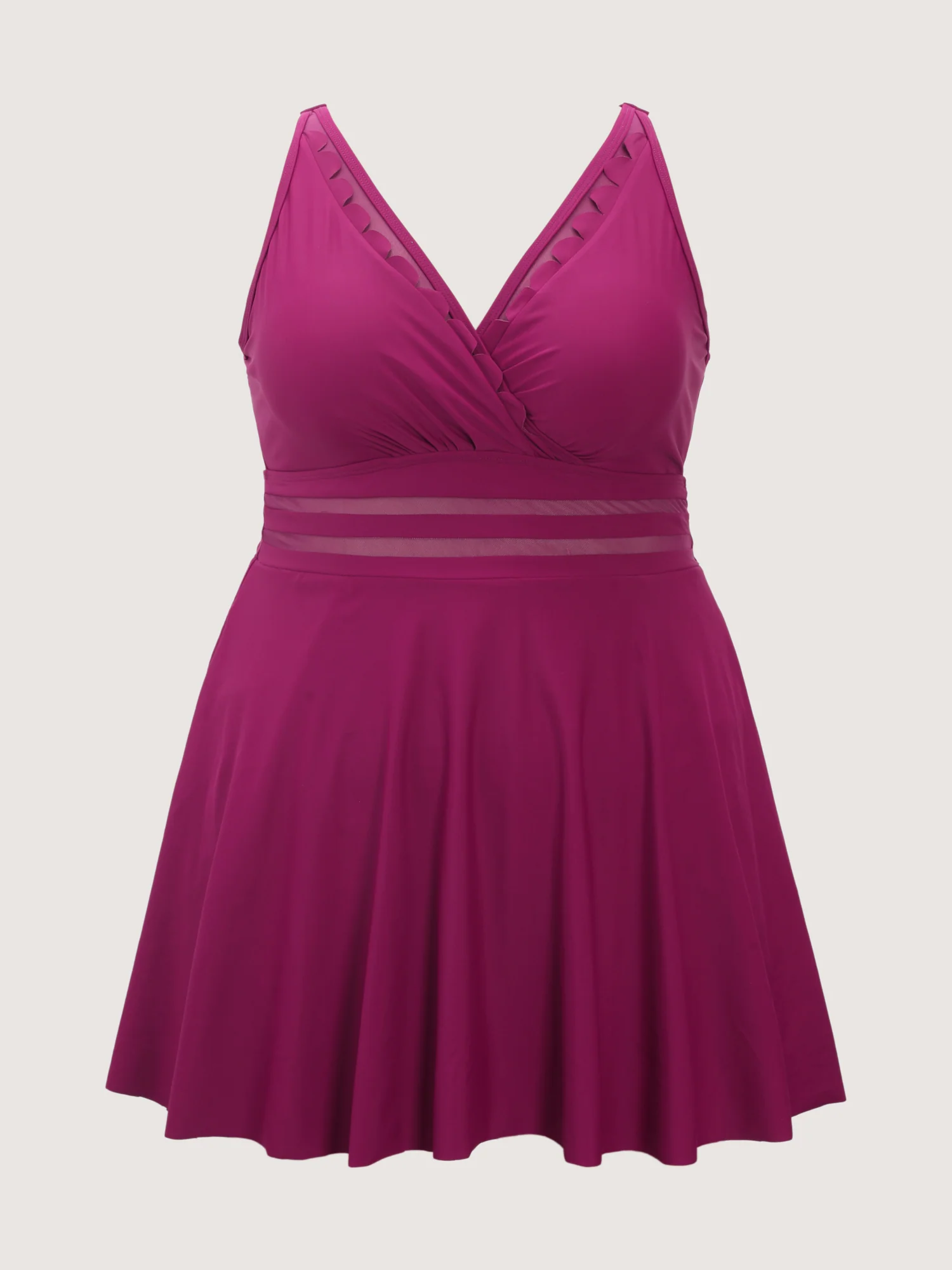 Anti-Float Tie Surplice Neckline Swim Dress - Image 6