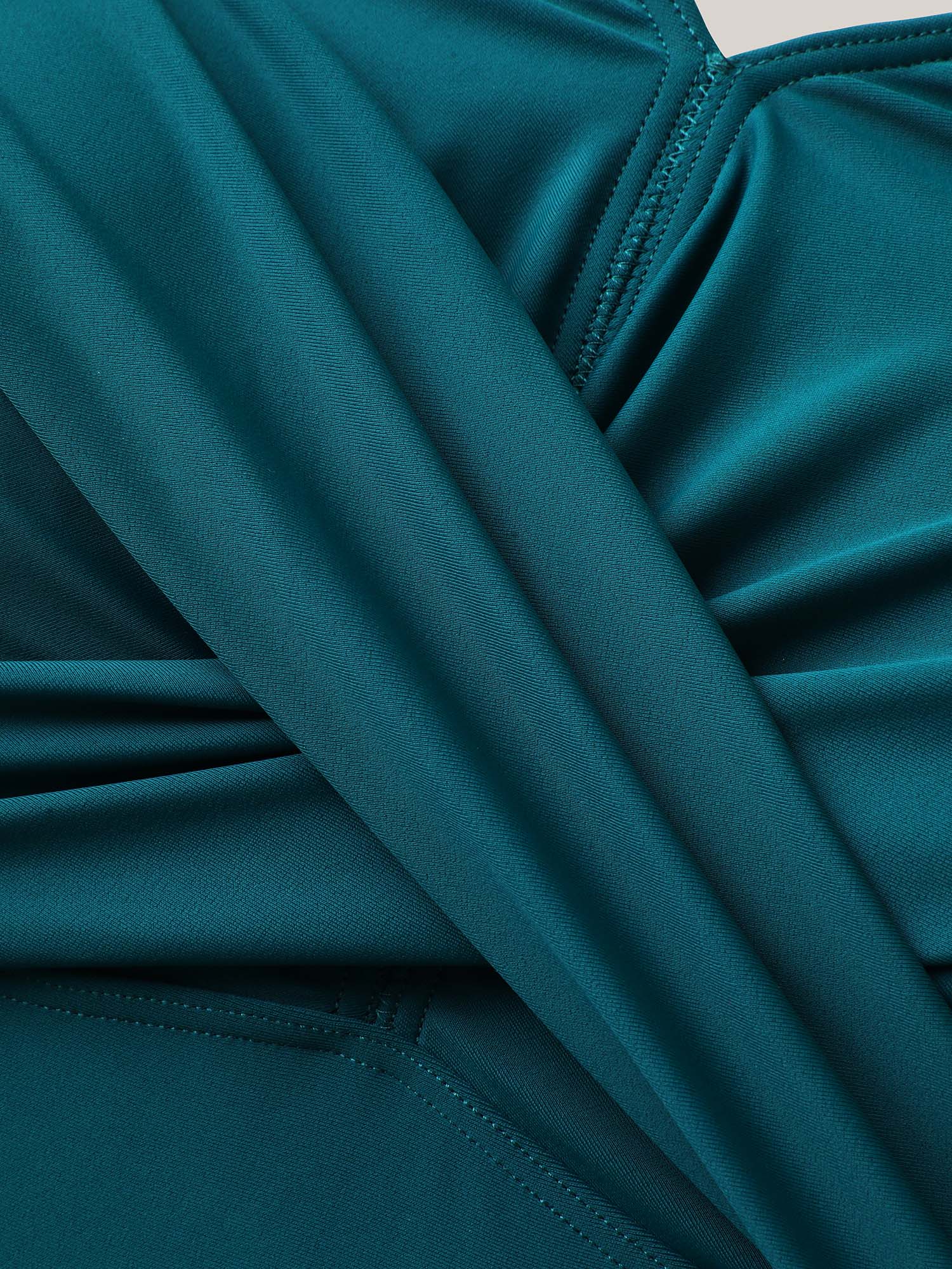 Anti-Float Tie Twist Solid Swim Dress - Image 9