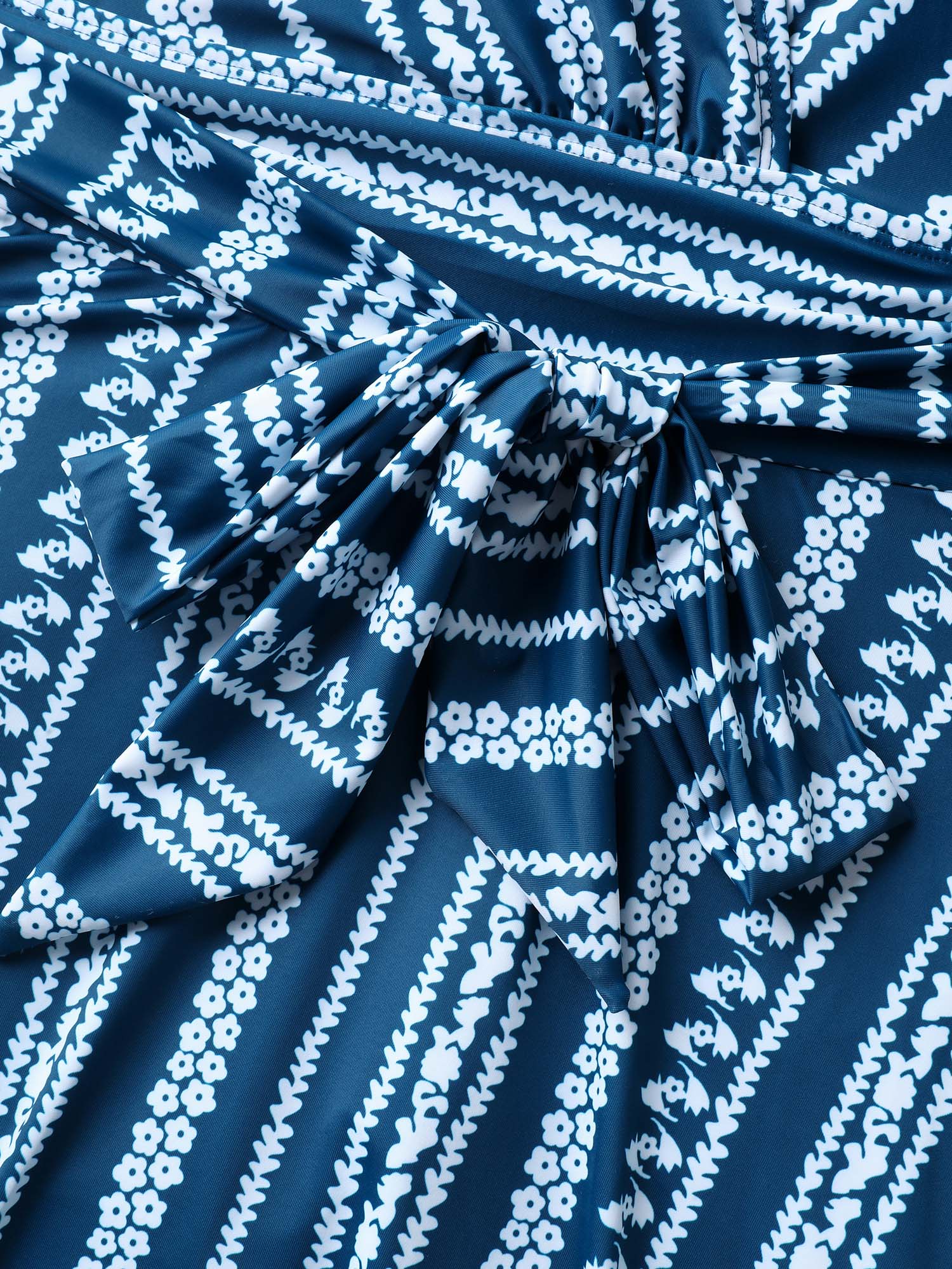 Anti-Float Ties Boho Belted Swim Dress - Image 5