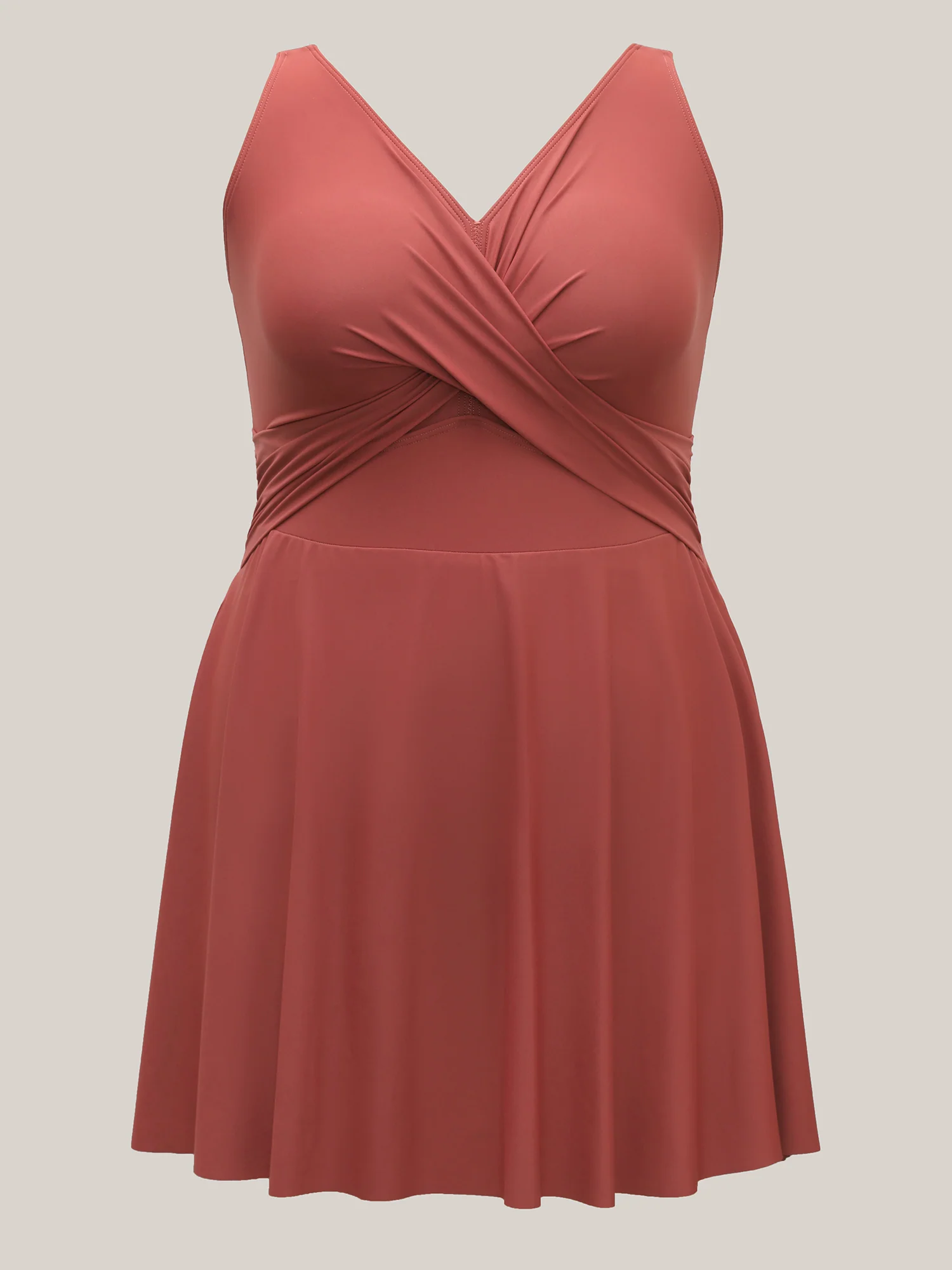 Anti-Float Ties Crossover Swim Dress - Image 6
