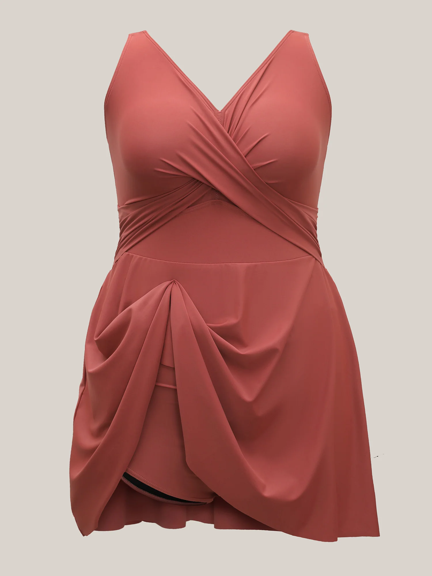 Anti-Float Ties Crossover Swim Dress - Image 7