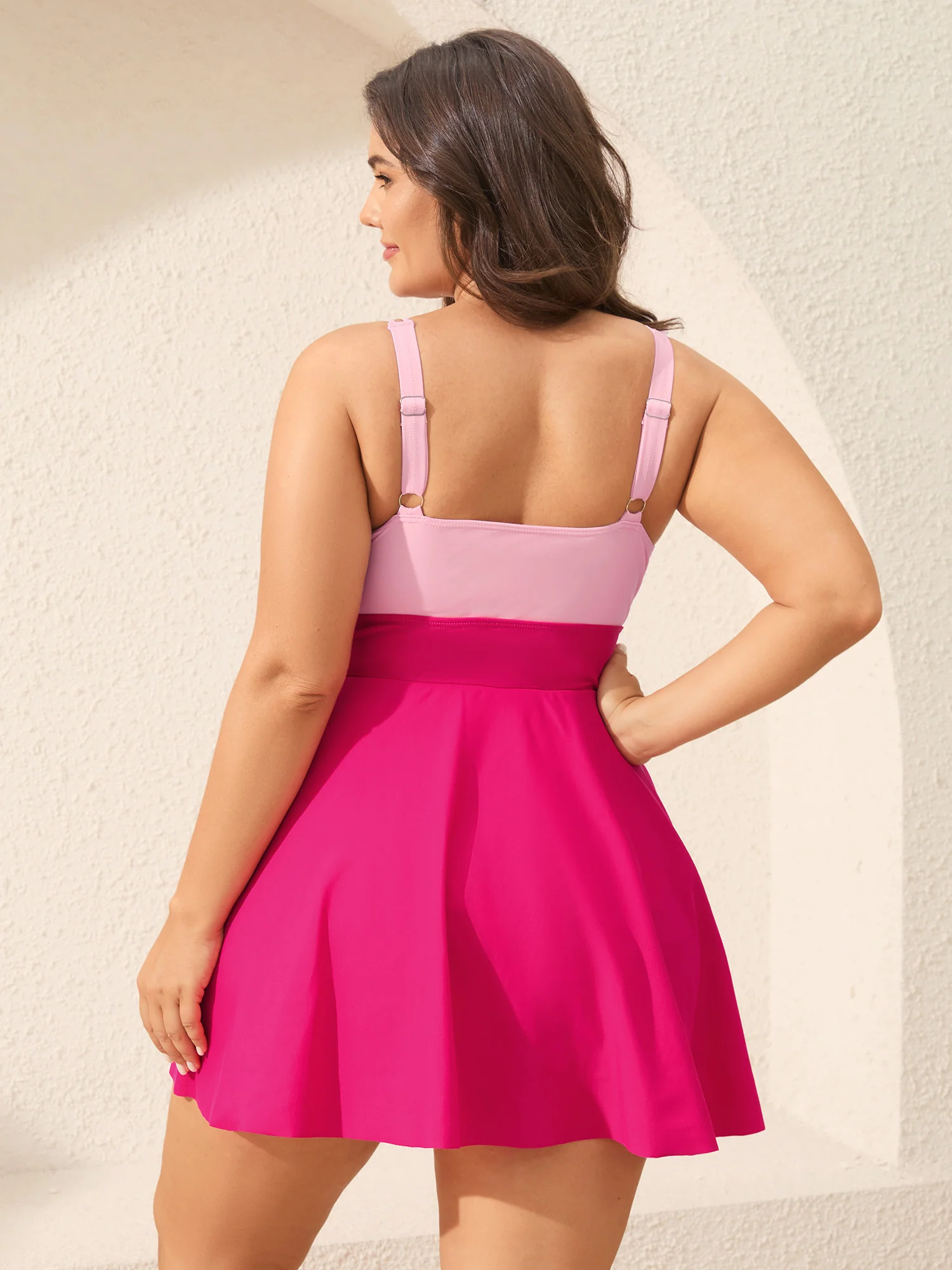 Anti-Float Ties Cut-Out Swim Dress - Image 2