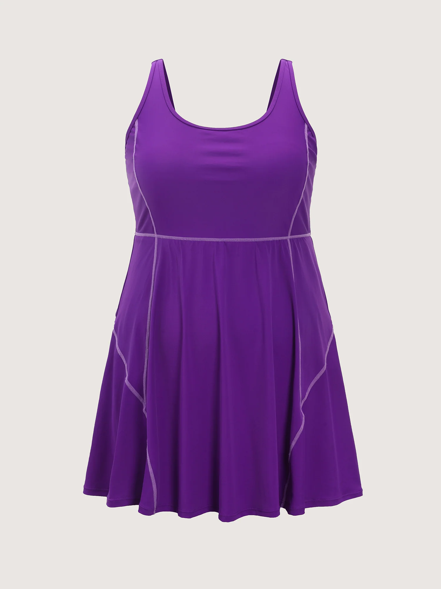 Anti-Float Ties Scoop Neck Swim Dress - Image 6