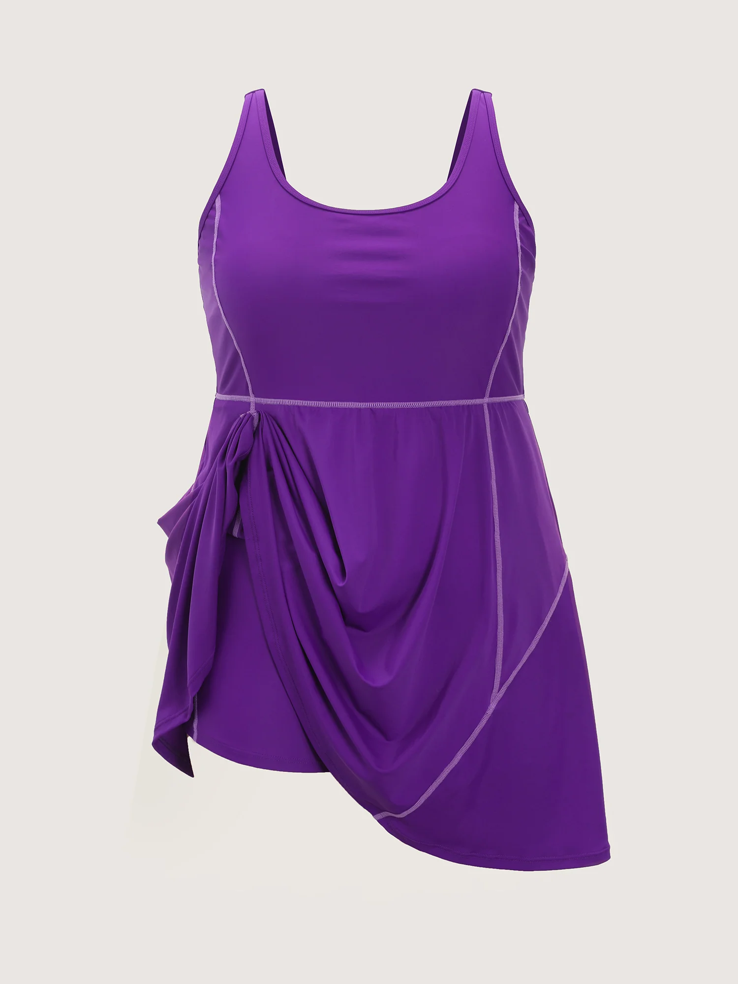 Anti-Float Ties Scoop Neck Swim Dress - Image 7