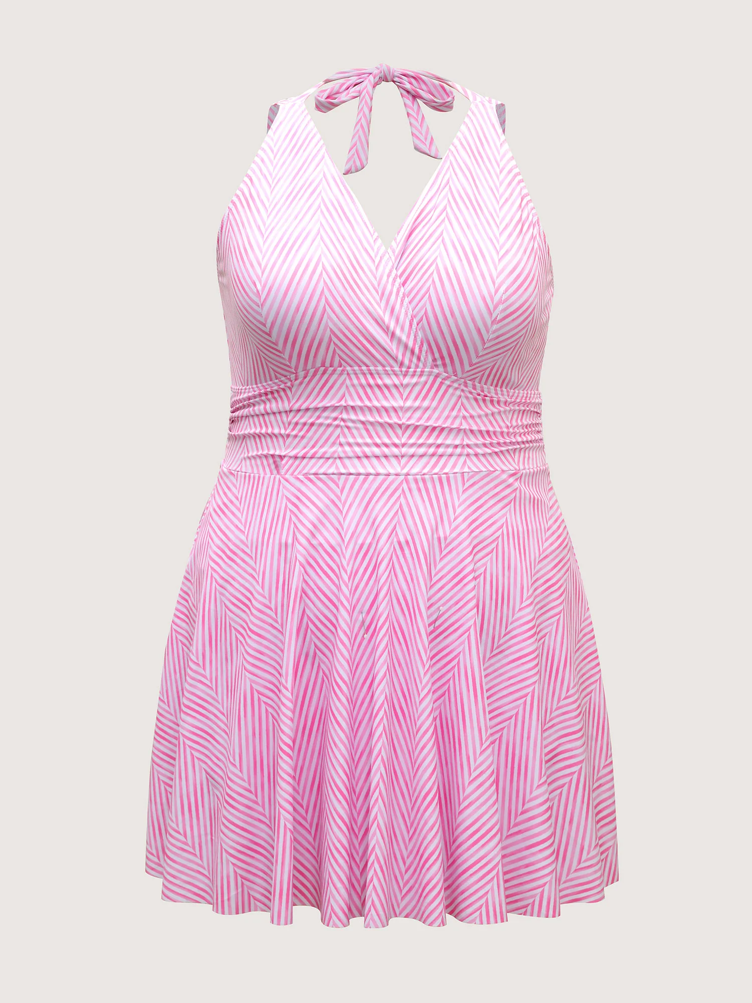 Anti-Float Ties Stripes Swim Dress - Image 6