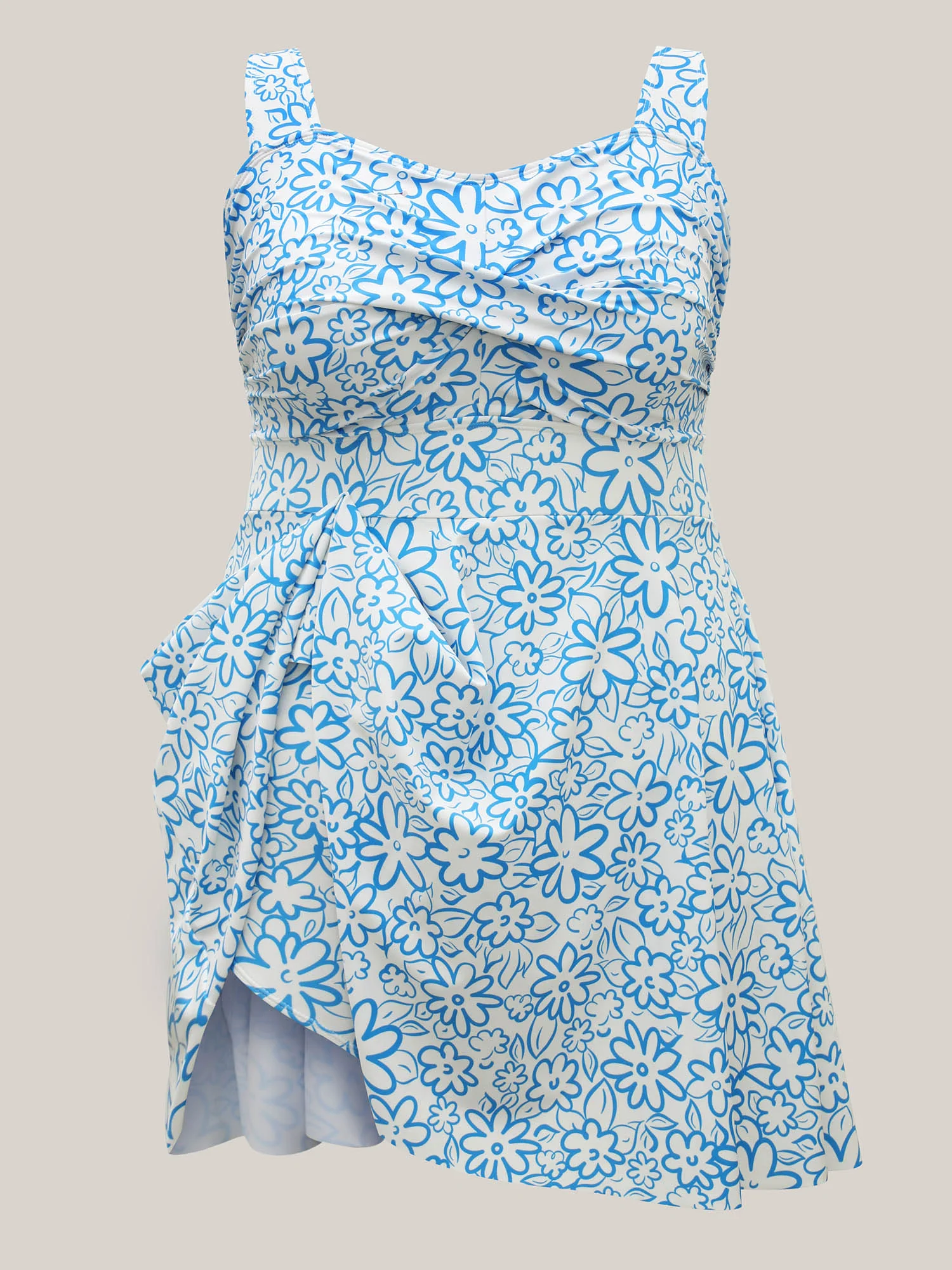 Anti-Float Ties Twist Front Swim Dress - Image 9