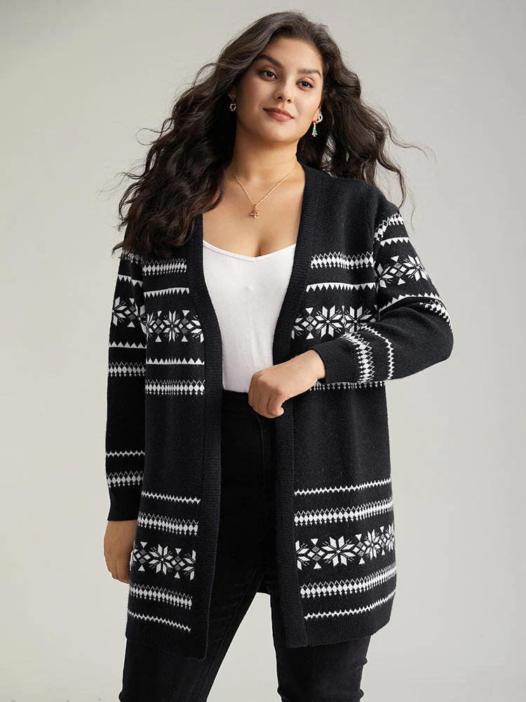 Anti-Pilling Bandana Print Elastic Cuffs Cardigan - Image 4