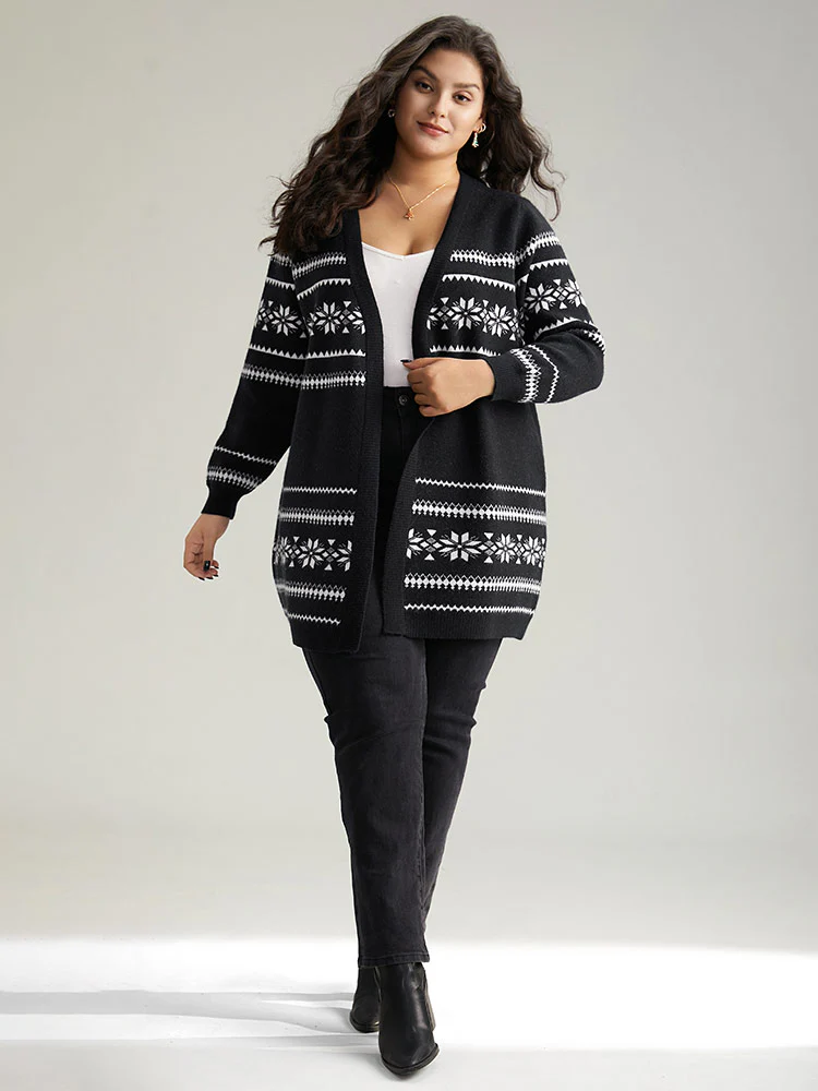 Anti-Pilling Bandana Print Elastic Cuffs Cardigan - Image 5