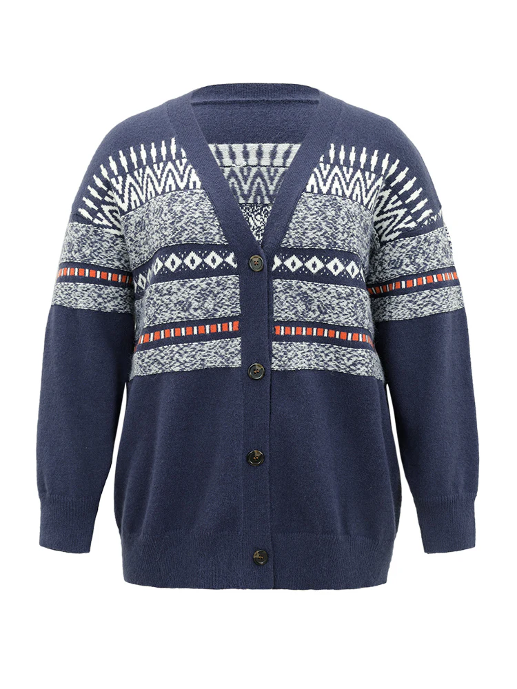 Anti-Pilling Bandana Print Open Front Cardigan - Image 6
