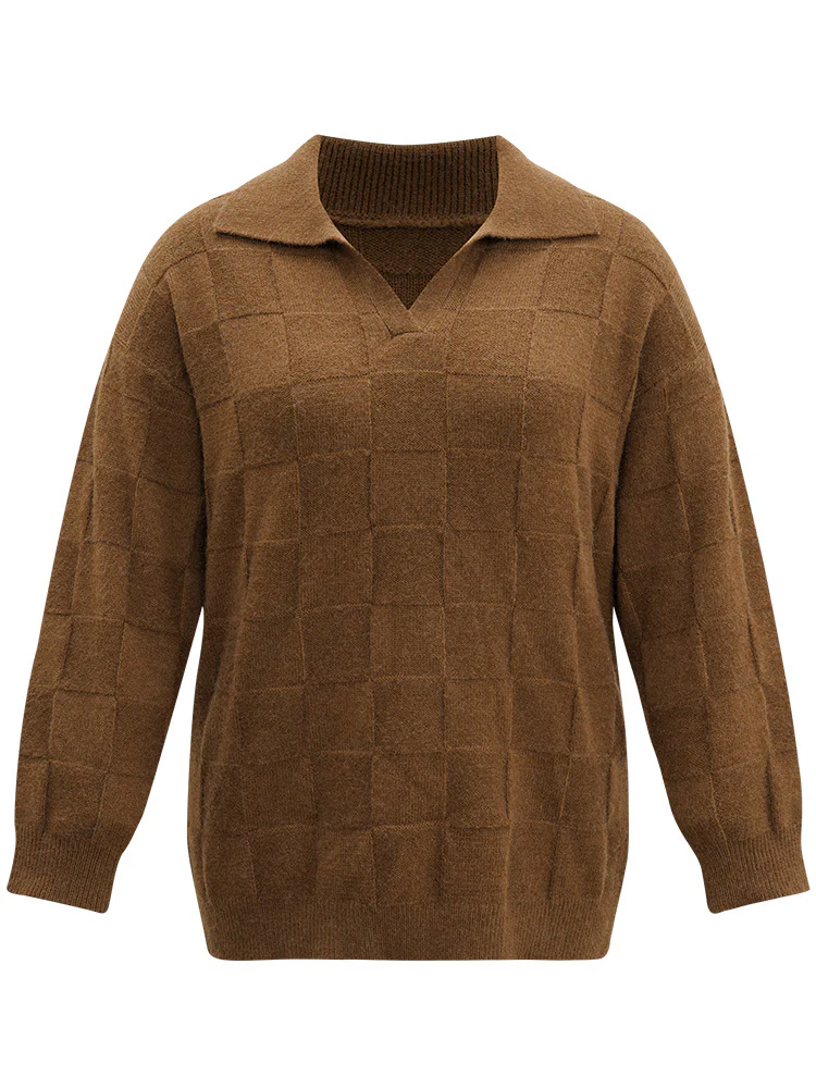 Anti-Pilling Plisse Lapel Collar Pullover - Image 6
