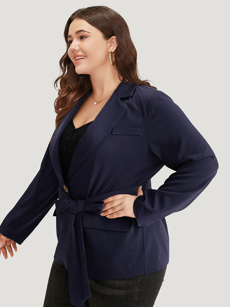 Button Through Belted Blazer - Image 3