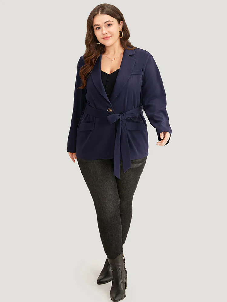 Button Through Belted Blazer - Image 4