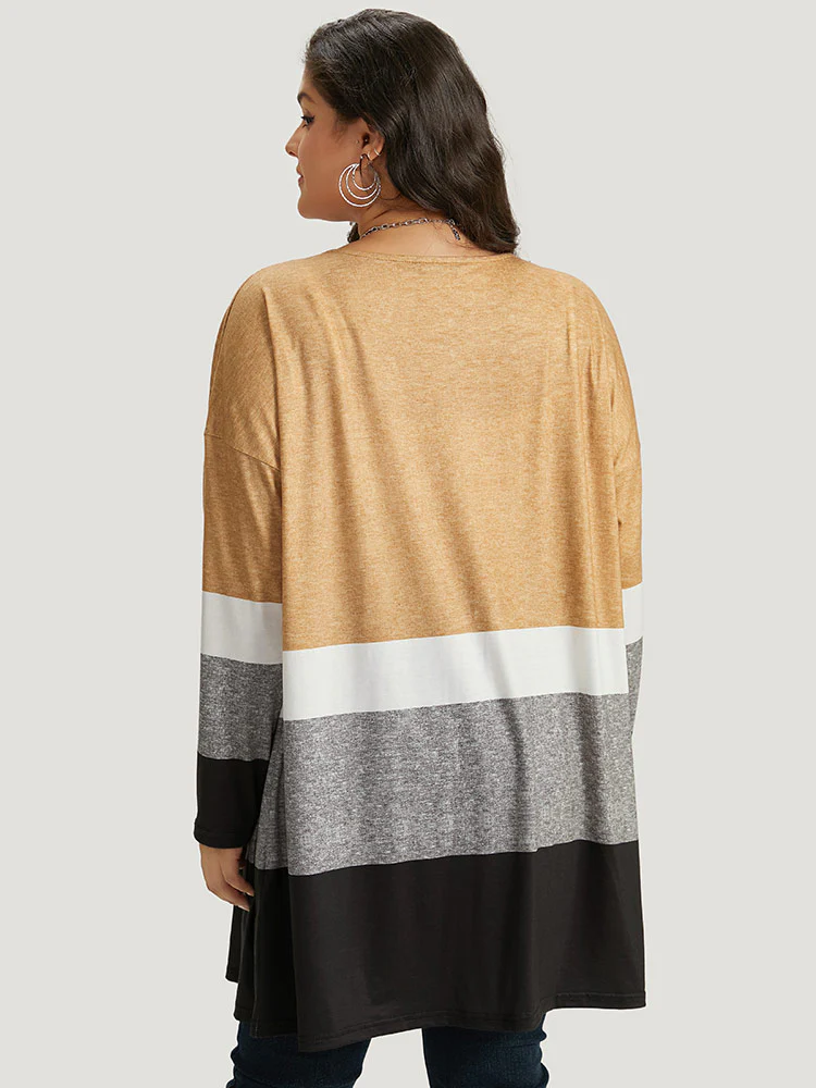 Halloween Anti-Wrinkle Colorblock Contrast Pocket Open Front Kimono - Image 6