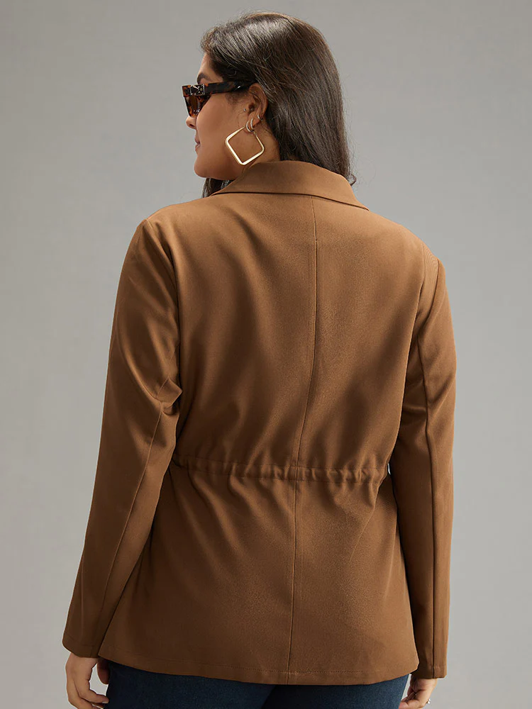 Drawstring Flap Pocket Blazer - Image 2