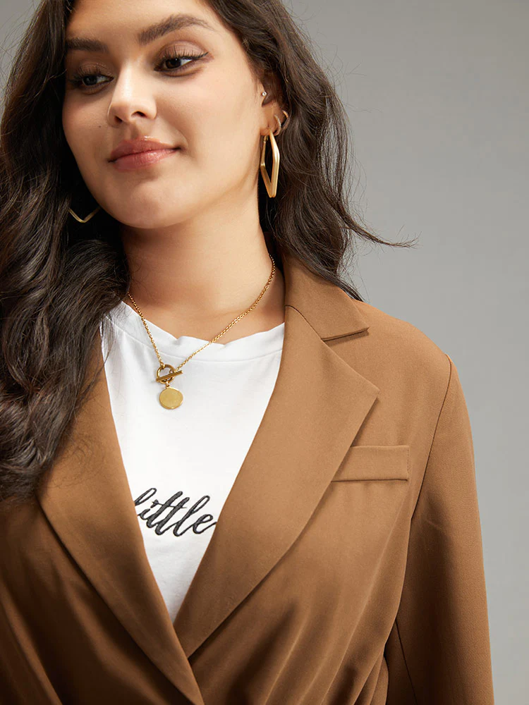 Drawstring Flap Pocket Blazer - Image 6