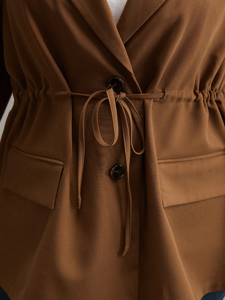 Drawstring Flap Pocket Blazer - Image 7