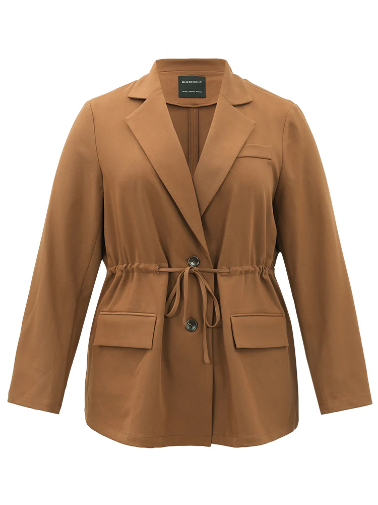 Drawstring Flap Pocket Blazer - Image 9