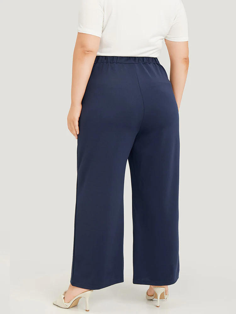 Plain Pleated High Rise Pocket Pants - Image 4