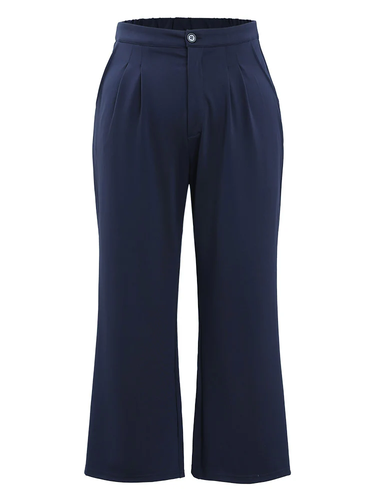 Plain Pleated High Rise Pocket Pants - Image 8